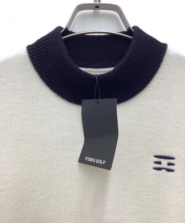 FIDES ホワイト セーター M 新品】FIDES GOLF モックネックシャツ