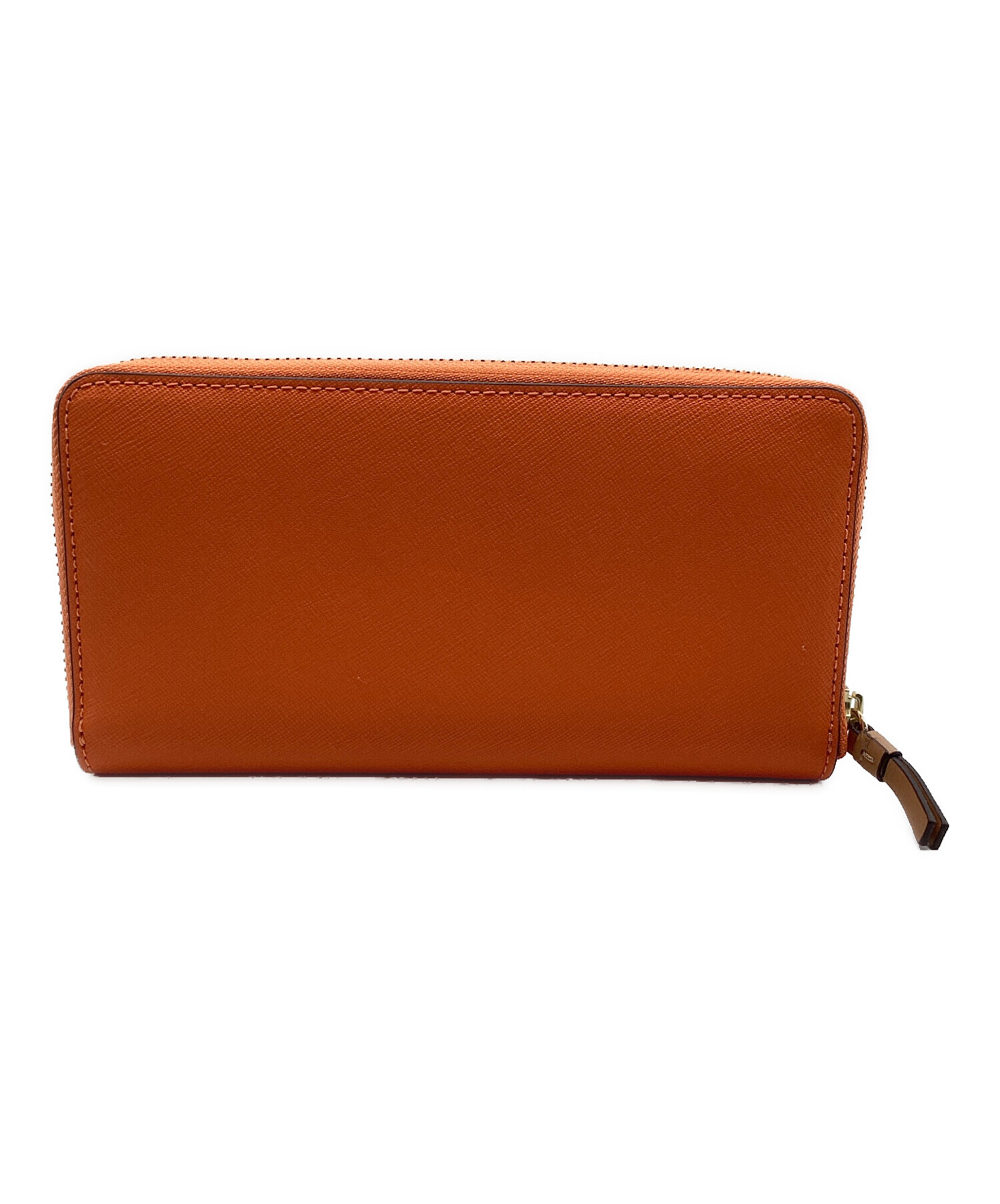 【新品未使用】TORY BURCH人気オレンジ☆柔らか羊皮が高級感たっぷり長財布 TORY BURCH（トリーバーチ） カードケース ロミー ジップカードケース