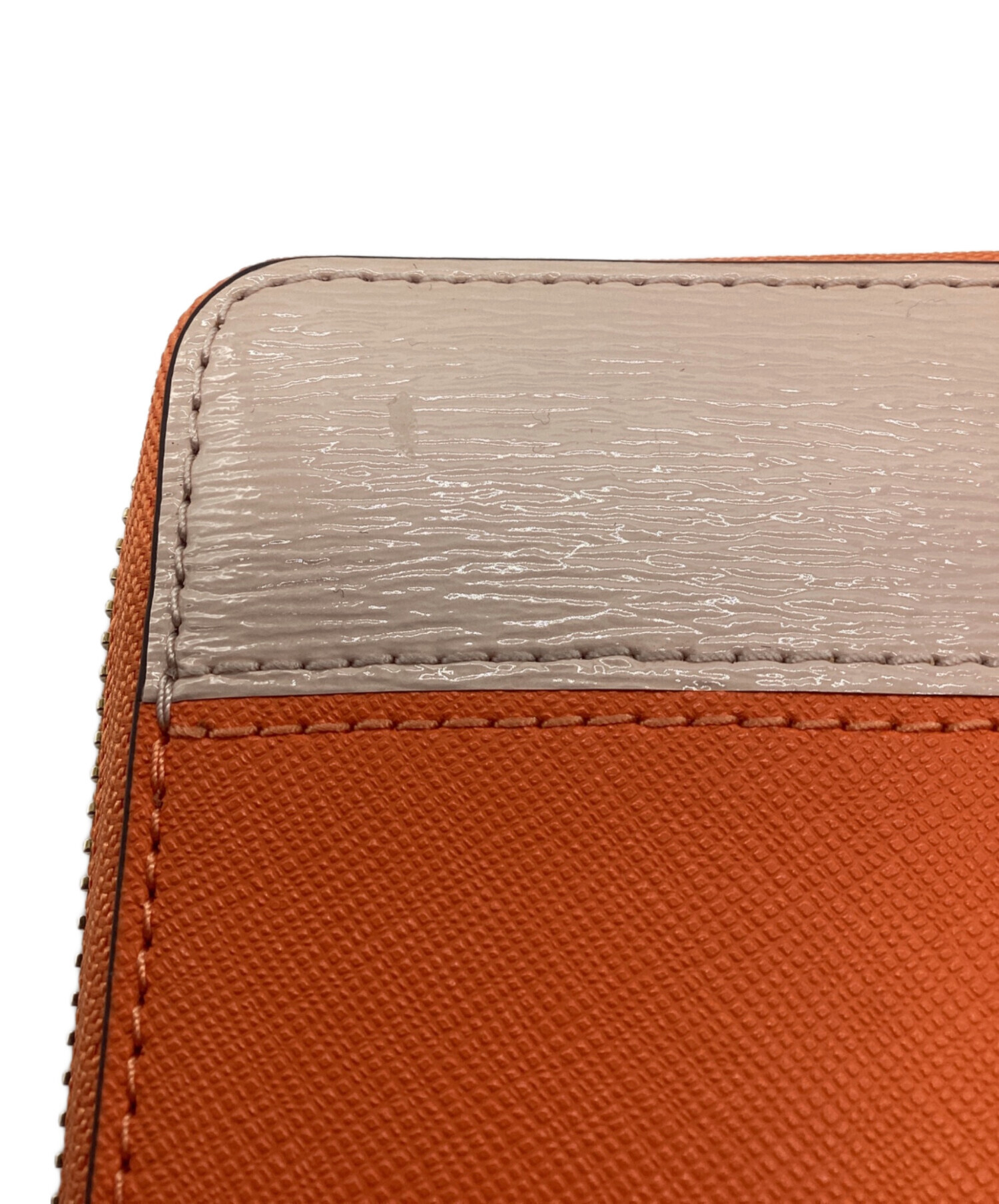中古・古着通販】TORY BURCH (トリーバーチ) 長財布 オレンジ×ベージュ 