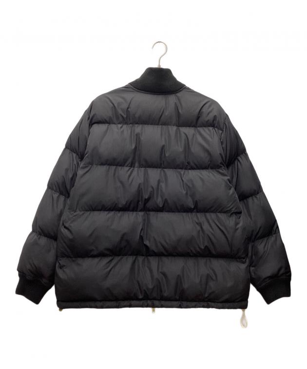 Eddie Bauer レザーダウンジャケット ブラック Lサイズ 古着 80～90年代 エディーバウアー Eddie Bauer 黒タグ レザー