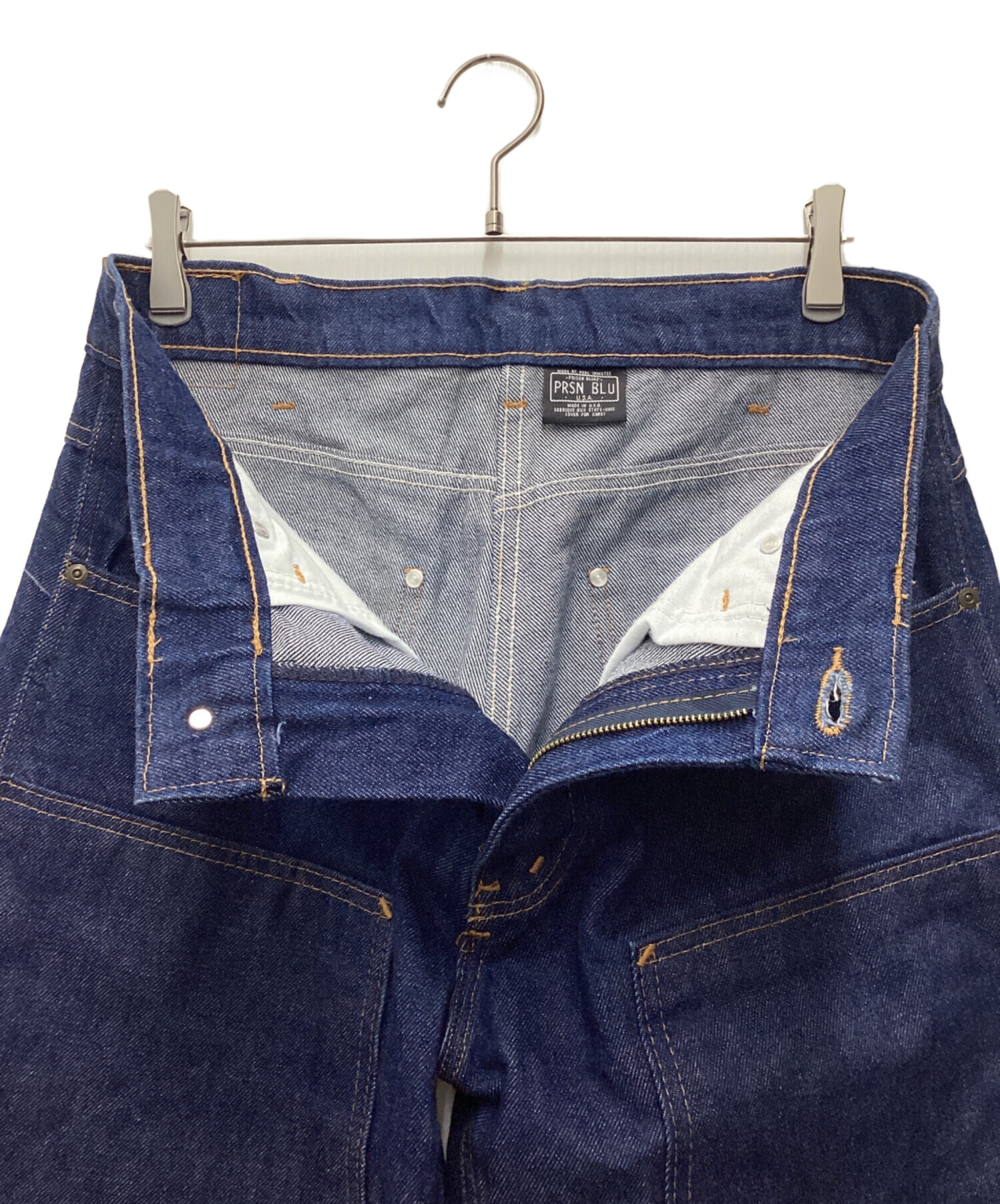 中古・古着通販】PRSN BLU (プリズンブルース) ダブルニーデニムパンツ