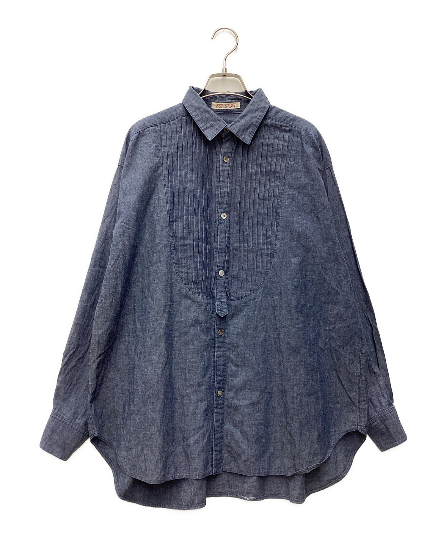 イッセイミヤケ 長袖 トップス 青 ISSEY MIYAKE(イッセイミヤケ イッセイミヤケ 長袖 トップス 青 ISSEY MIYAKE(イッセイミヤケ