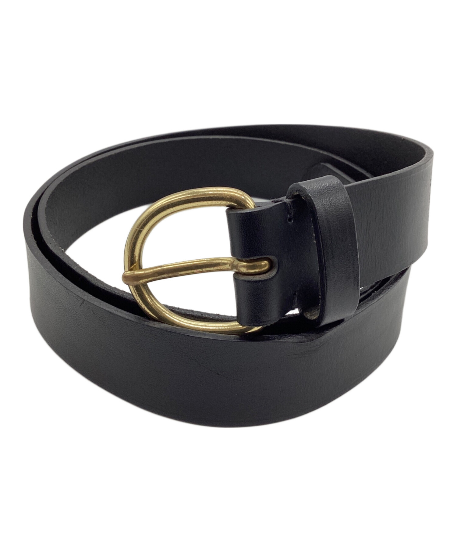 イルビゾンテ　ベルト　黒 中古・古着通販】IL BISONTE (イル ビゾンテ) レザーベルト ブラック