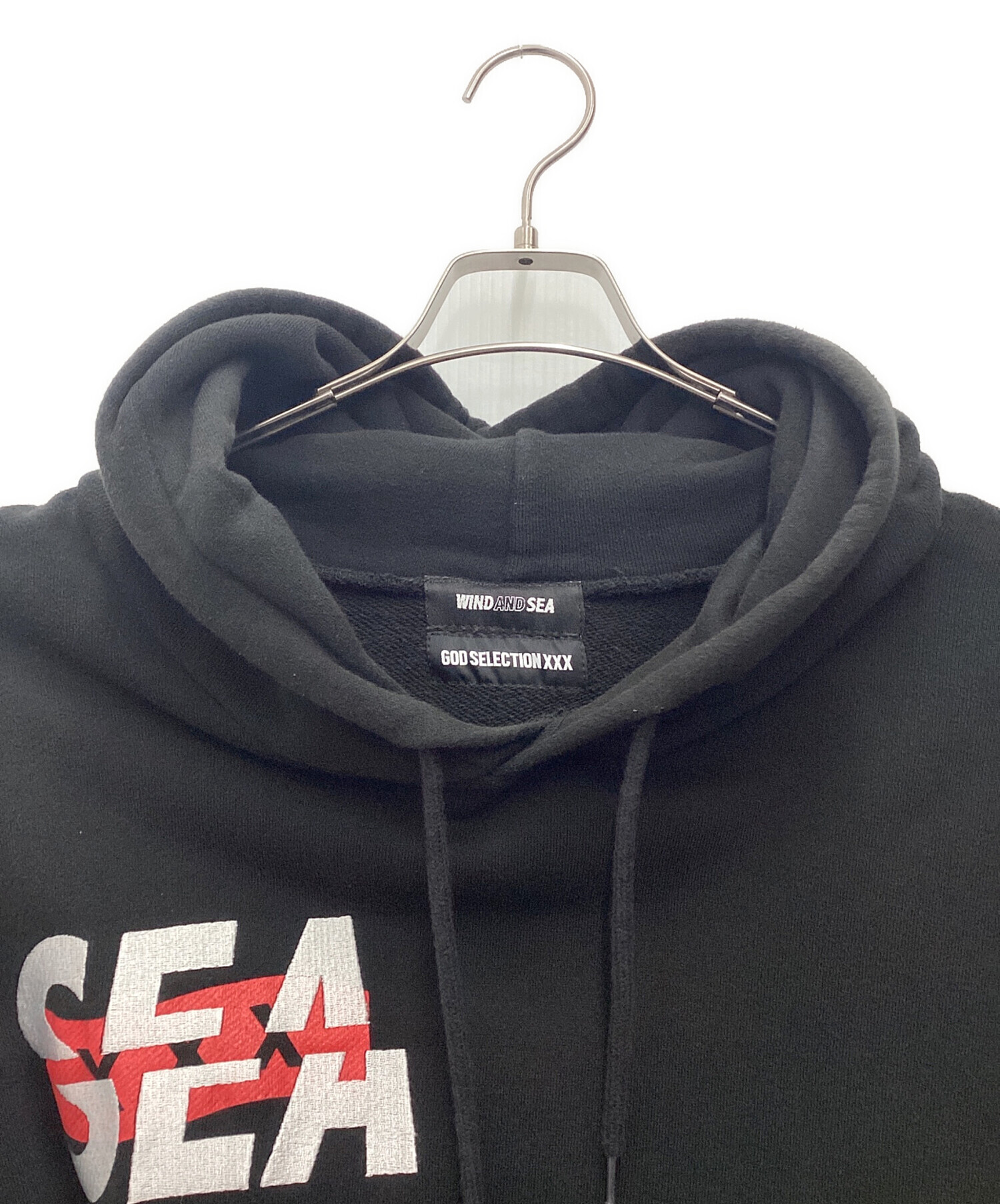 WIND AND SEA x XXX ブラックパーカー 中古・古着通販】WIND AND SEA (ウィンダンシー) GOD SELECTION XXX