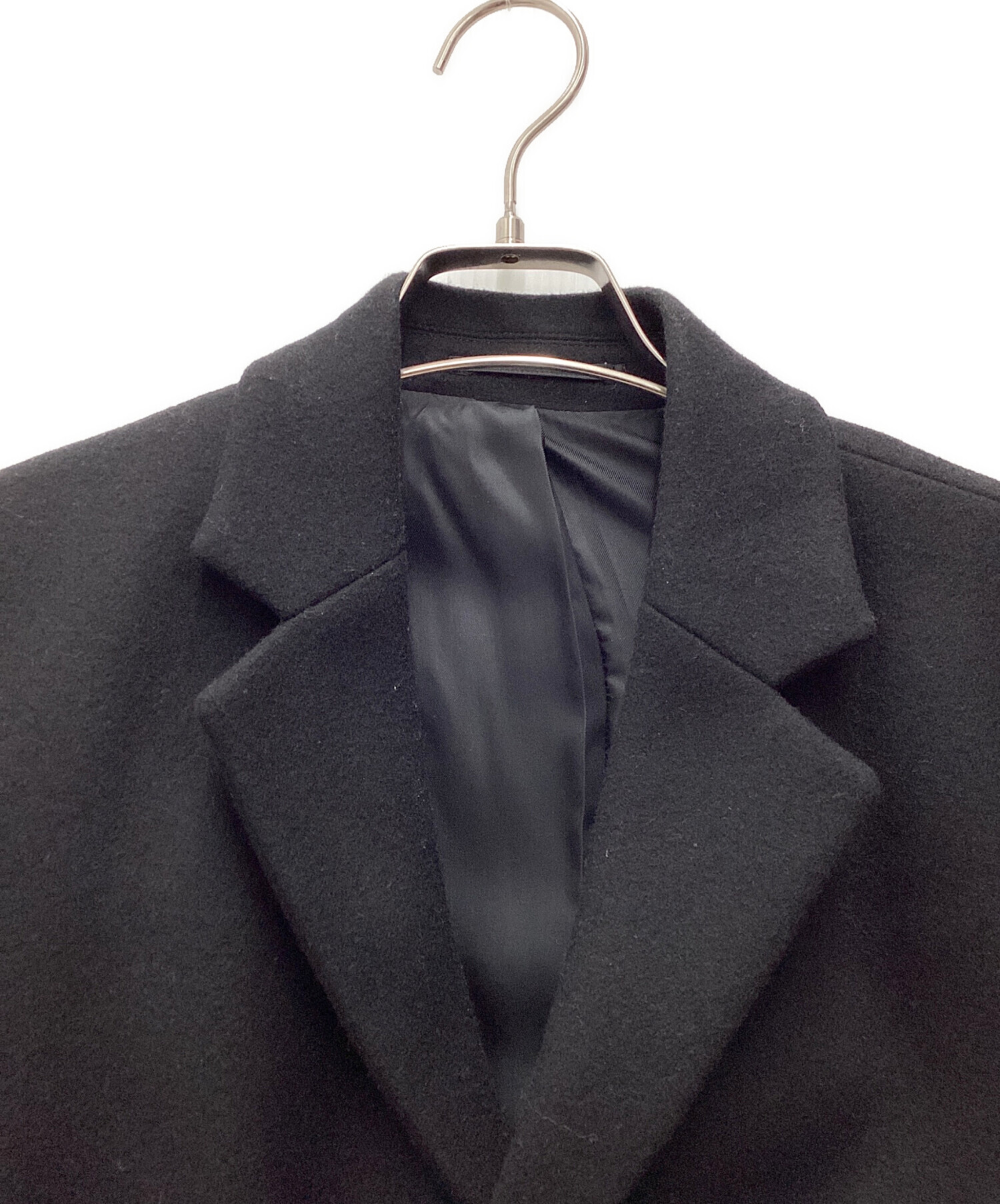 中古・古着通販】theory (セオリー) チェスターコート ブラック サイズ