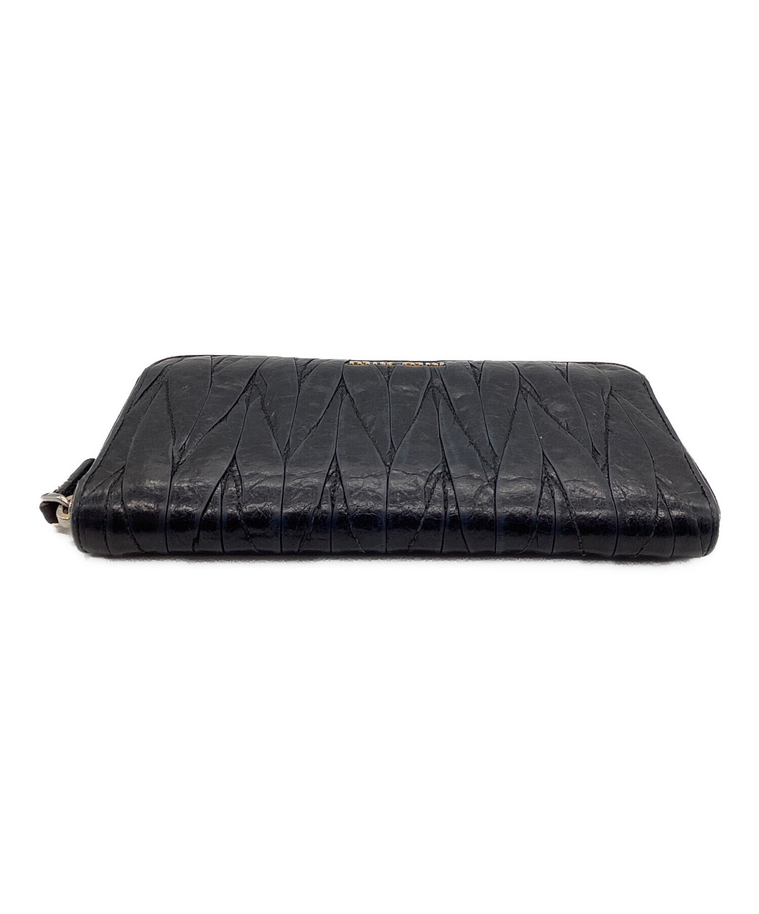 中古・古着通販】MIU MIU (ミュウミュウ) 長財布 ブラック｜ブランド 