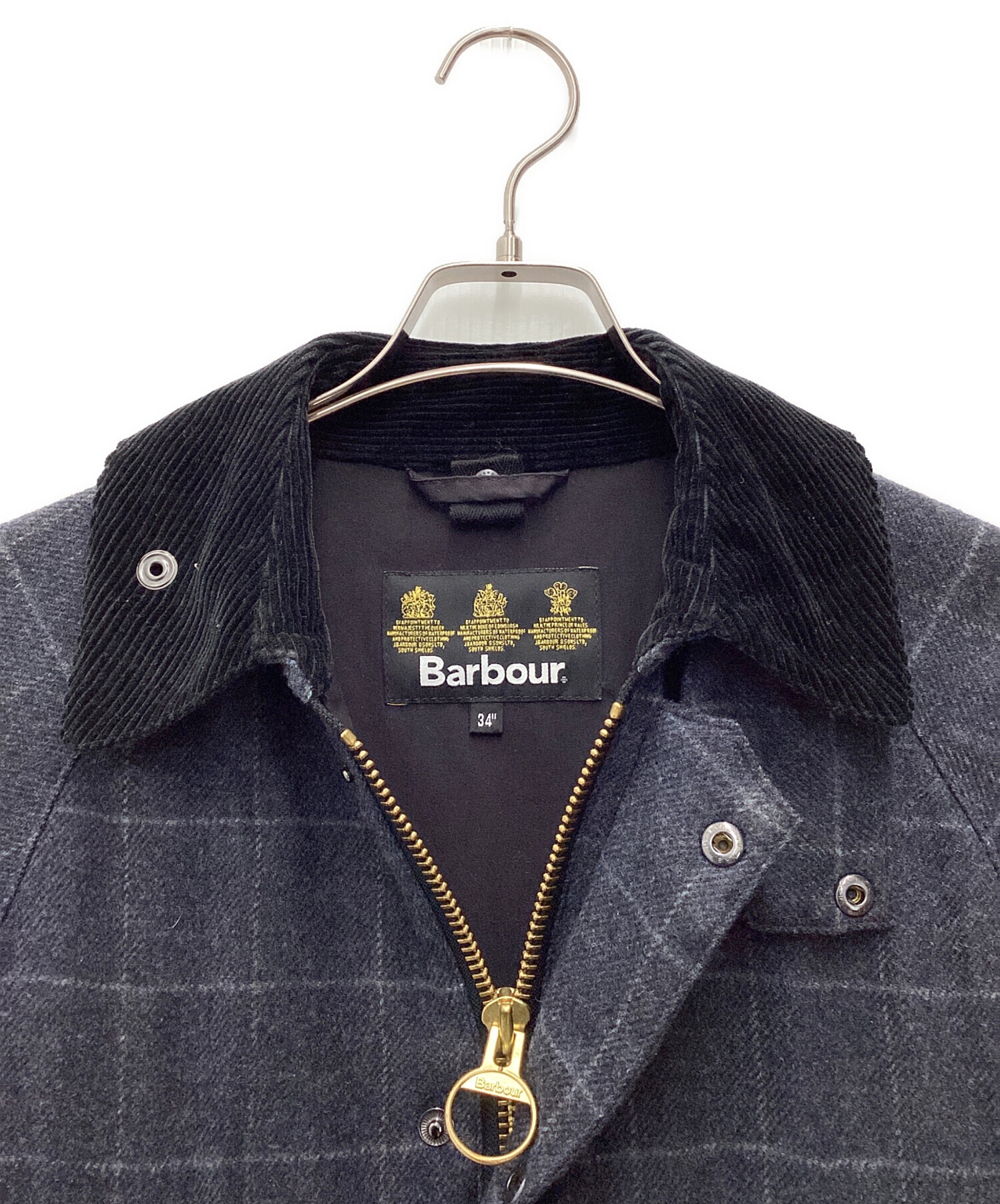 中古・古着通販】Barbour (バブアー) ウールビデイルジャケット グレー 