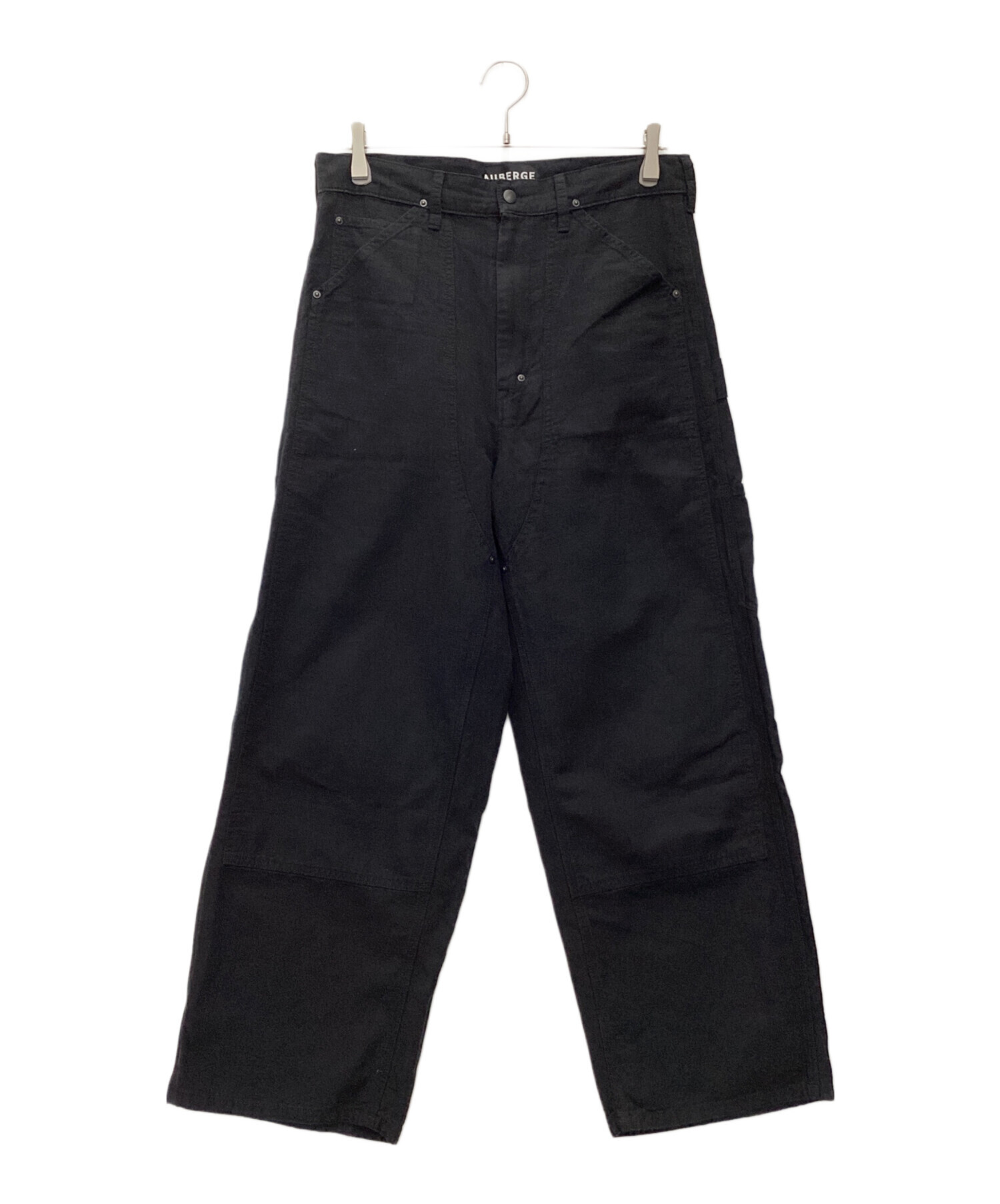 AUBERGE ブラックカーゴパンツ　40 中古・古着通販】AUBERGE (オーベルジュ) ダブルニーベイカーパンツ