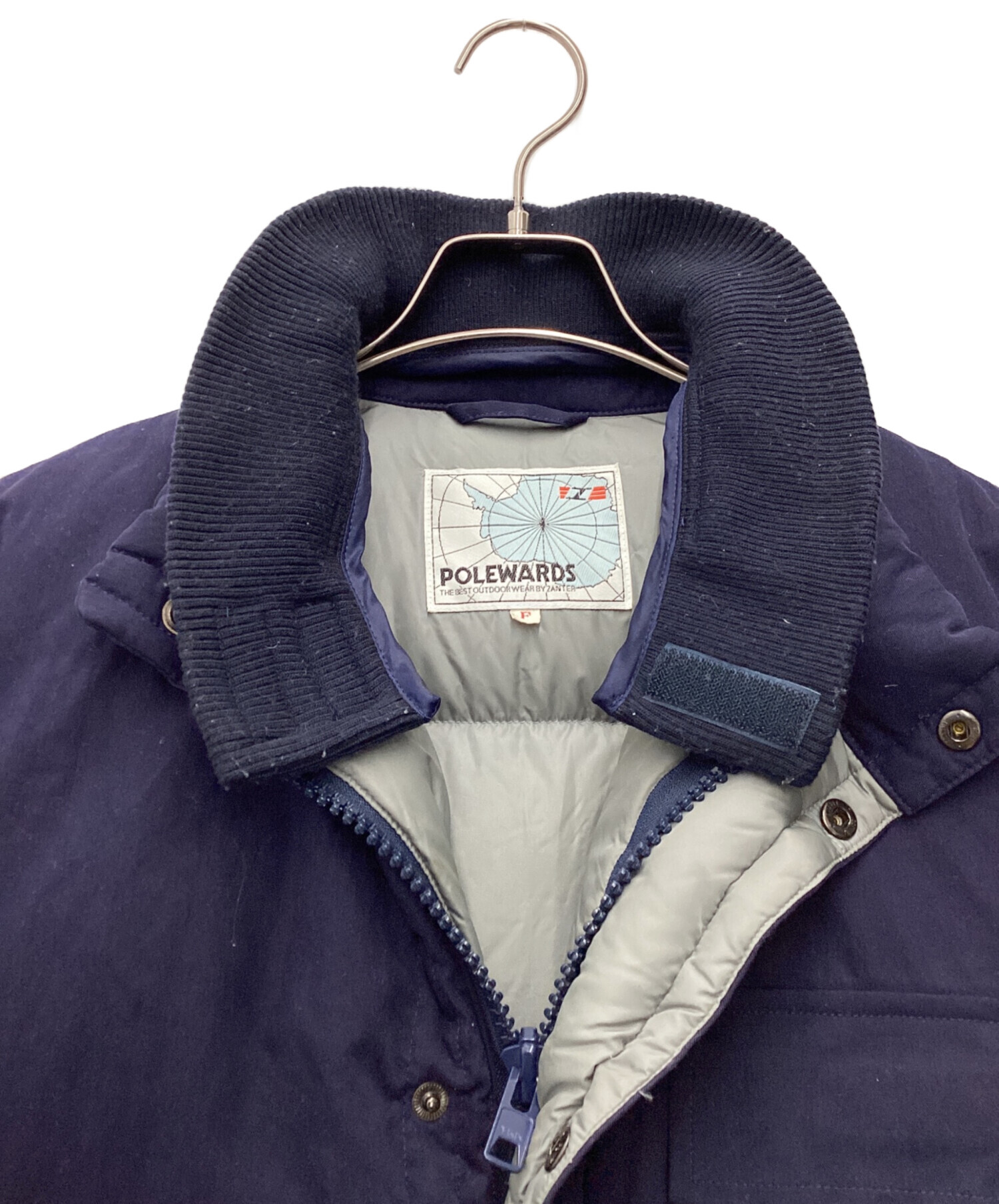 中古・古着通販】POLEWARDS (ポールワーズ) ダウンジャケット ネイビー 中古・古着通販】POLEWARDS (ポールワーズ) ダウンジャケット ネイビー