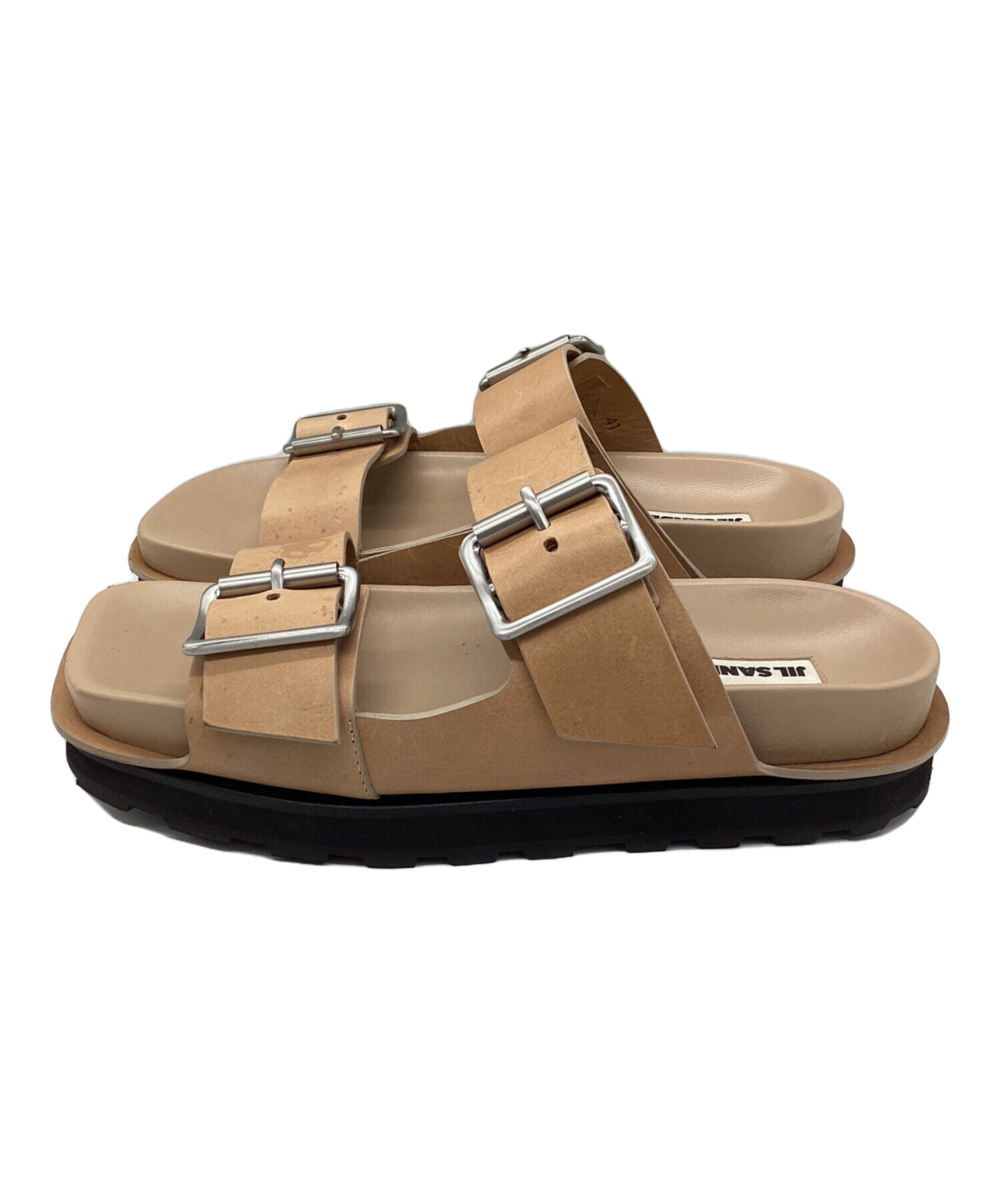 中古・古着通販】JIL SANDER (ジルサンダー) バックルレザーサンダル