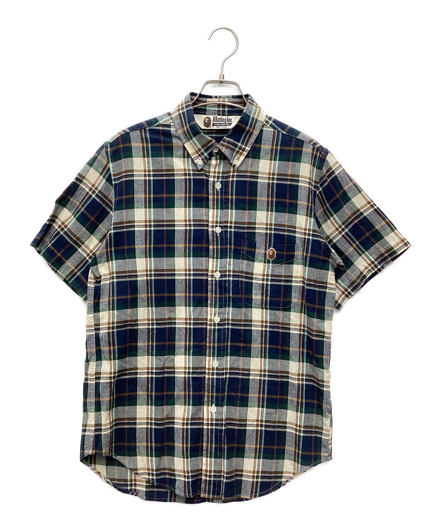 中古・古着通販】A BATHING APE (ア ベイシング エイプ) 半袖チェック