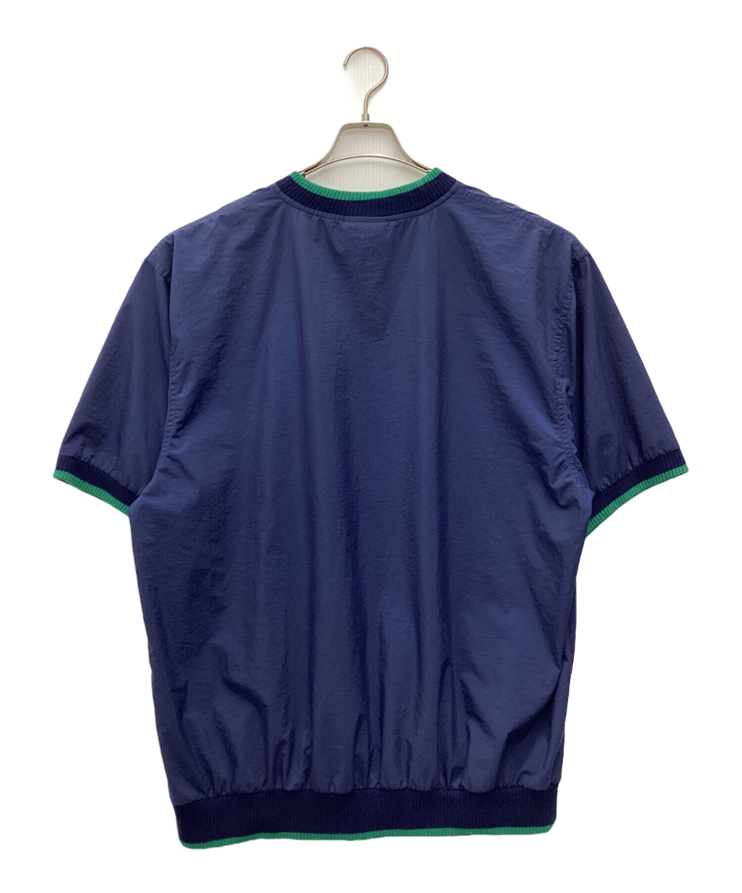 90s 古着 アディダス adidas ナイロンジャケット グリーン×ネイビー 中古・古着通販】adidas (アディダス) ナイロンプルオーバー 90s
