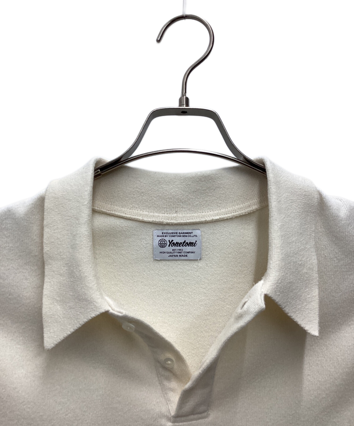 中古・古着通販 Yonetomi NEW BASIC ヨネトミニューベーシック 半袖ポロシャツ アイボリー サイズ SIZE L ブランド・古着通販 トレファク公式 TREFAC FASHION スマホサイト