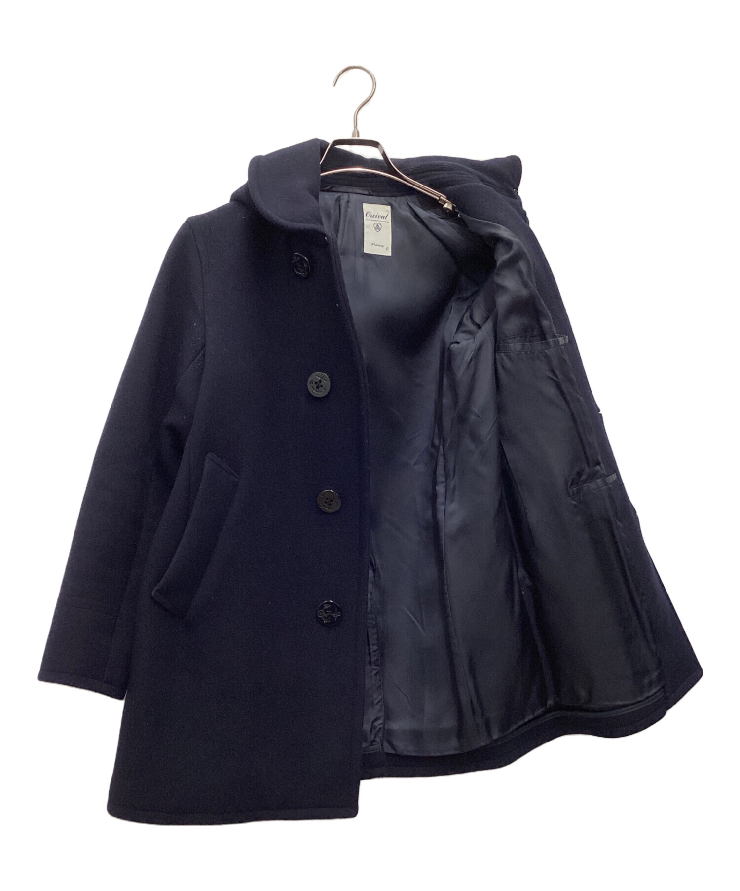 中古・古着通販】ORCIVAL (オーシバル) ウールコート ネイビー サイズ