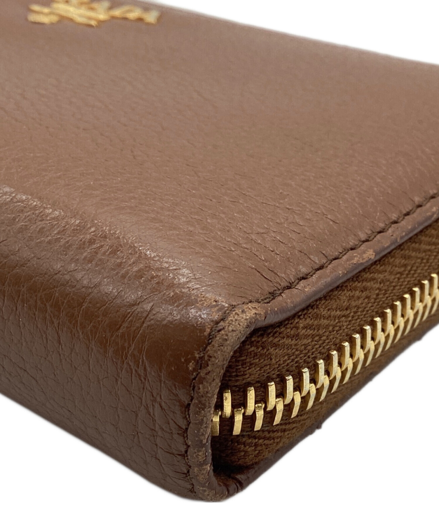 中古・古着通販】PRADA (プラダ) 長財布 ブラウン｜ブランド・古着通販