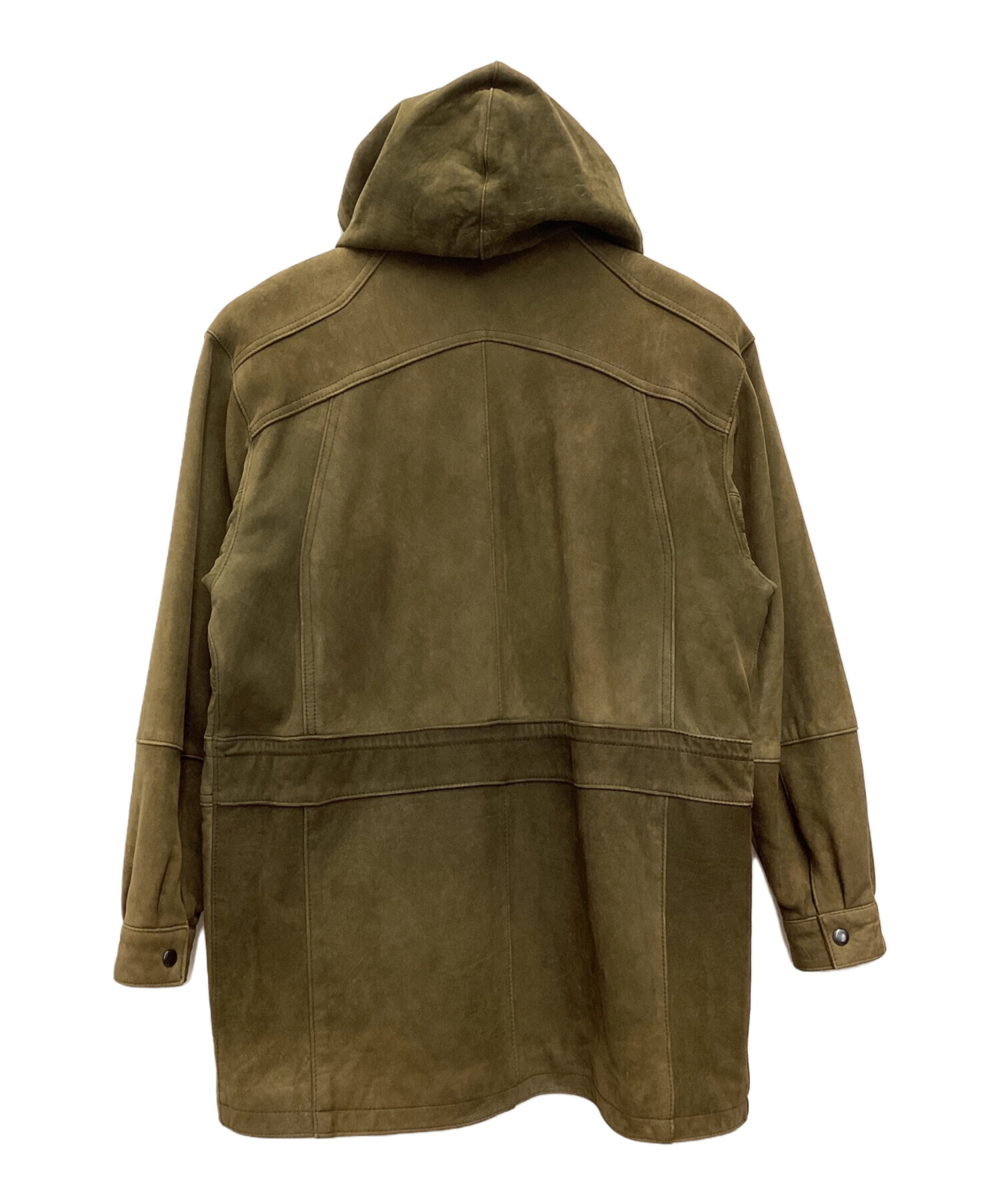 中古・古着通販】VENETTI (-) レザーコート オリーブ サイズ:SIZE L