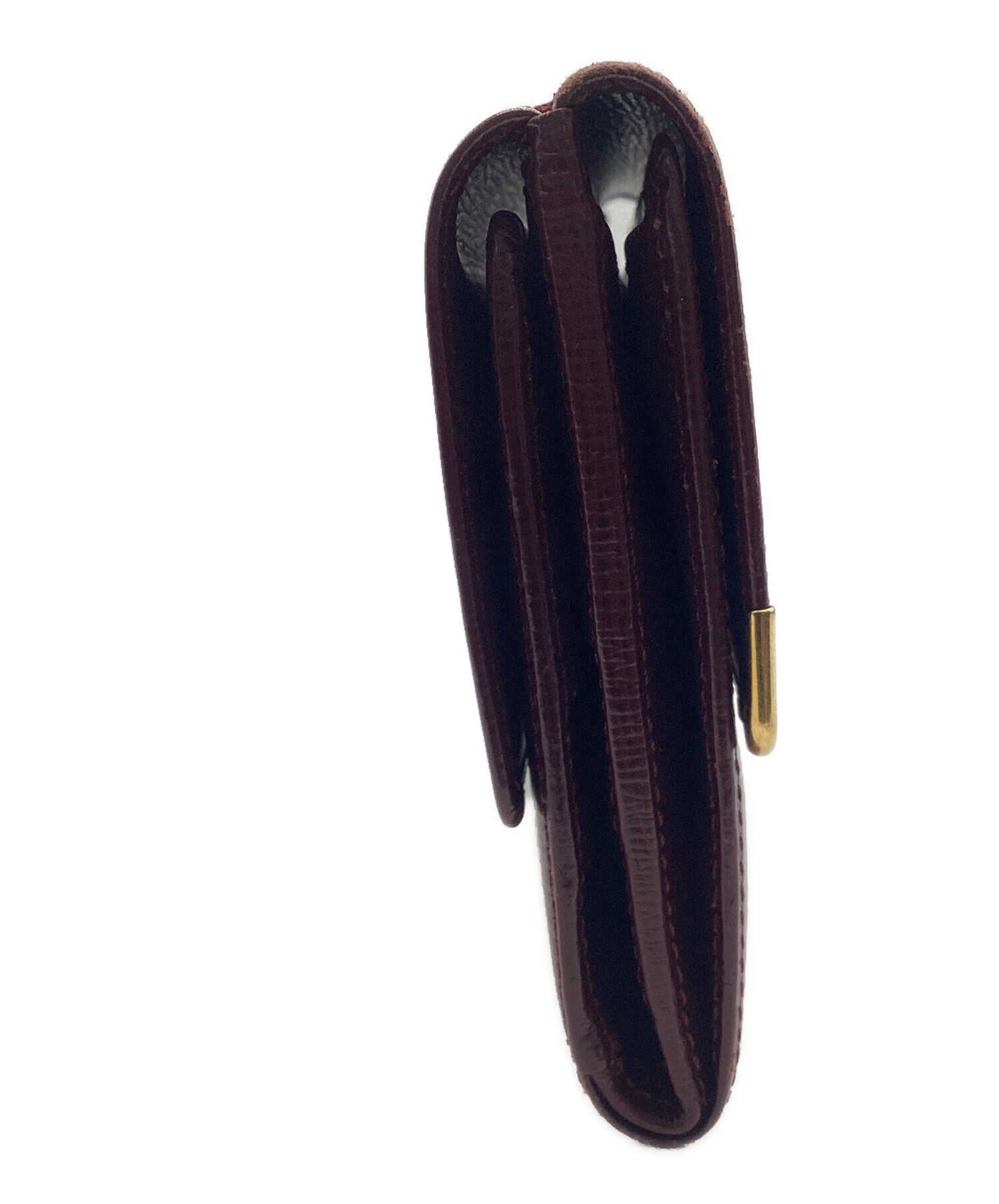 中古・古着通販】Cartier (カルティエ) 3つ折り財布 レッド｜ブランド