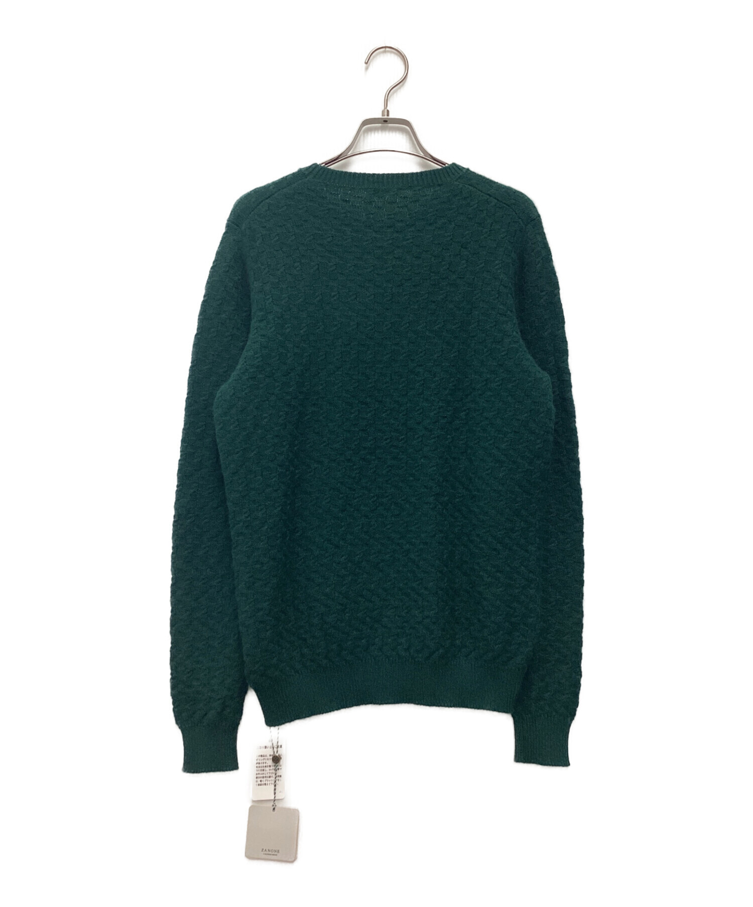 中古・古着通販】Zanone (ザノーネ) 薄手ニット グリーン サイズ:SIZE 