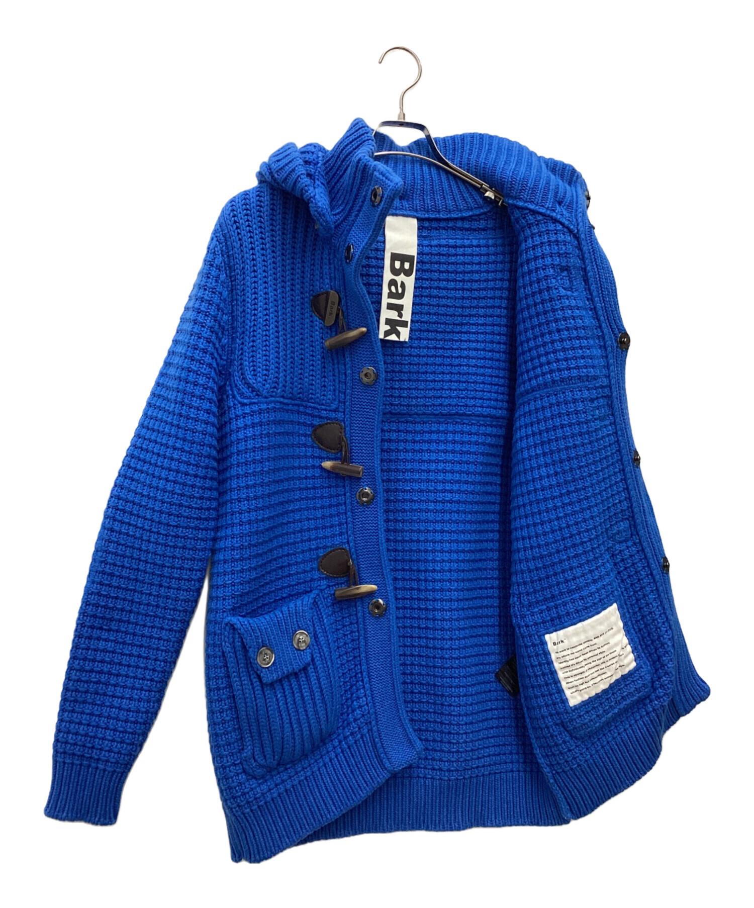 Bark バークのニットジャケット 中古・古着通販】BARK (バーク) ニットジャケット ブルー サイズ:SIZE
