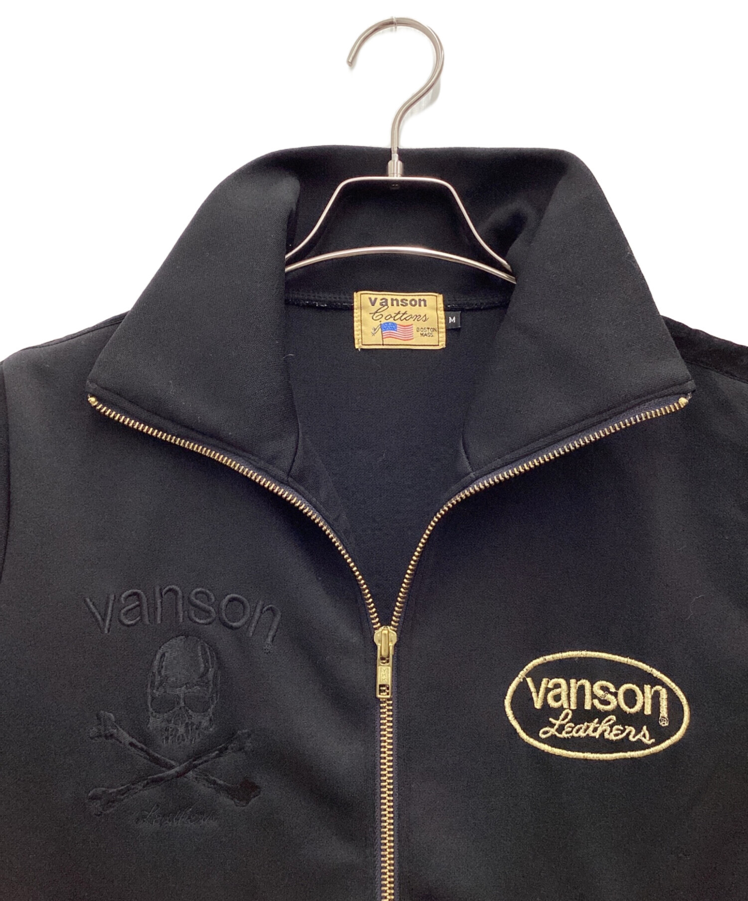 中古・古着通販】VANSON (バンソン) ジップジャケット ブラック サイズ