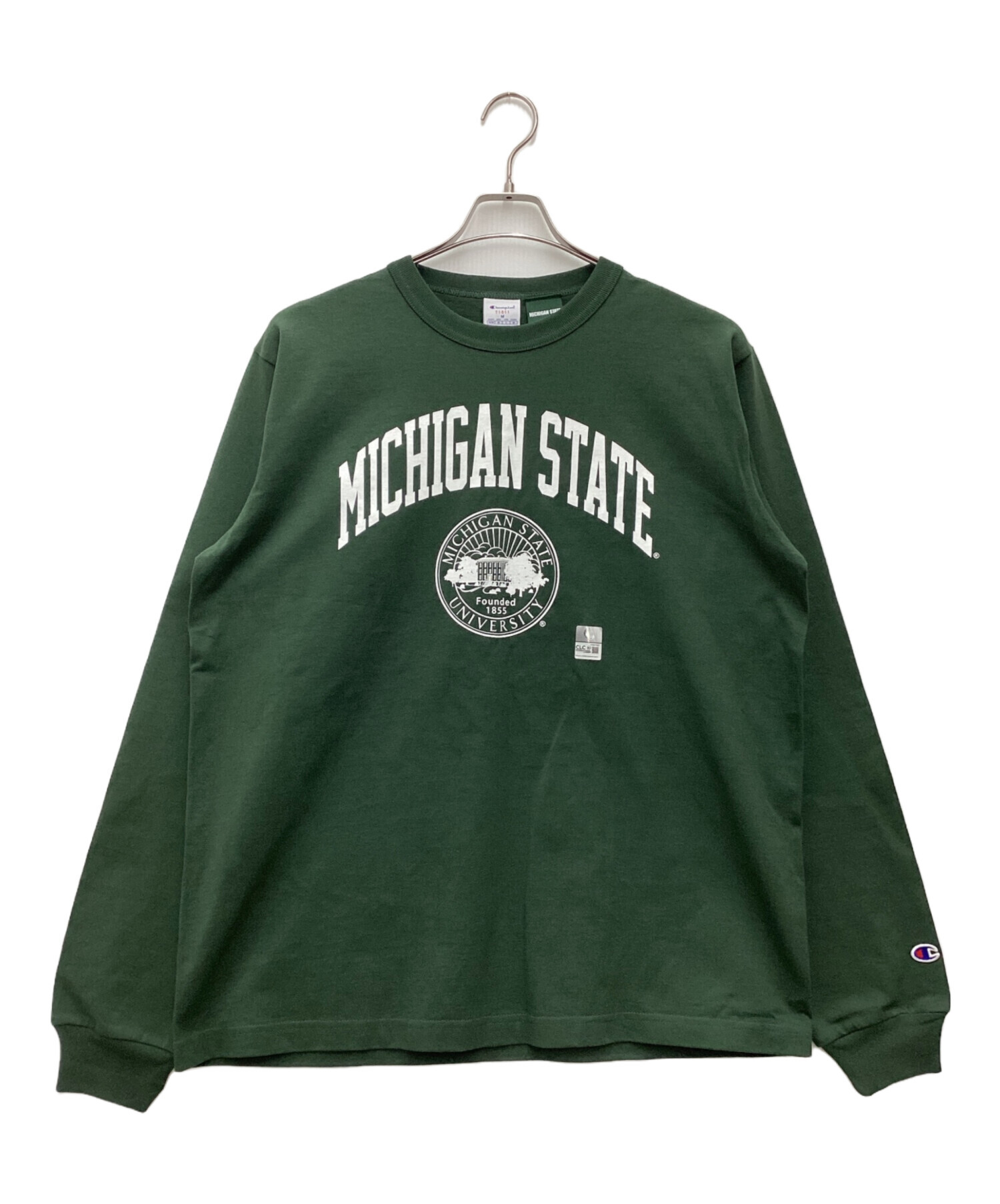 中古・古着通販】Champion (チャンピオン) 長袖カットソー グリーン