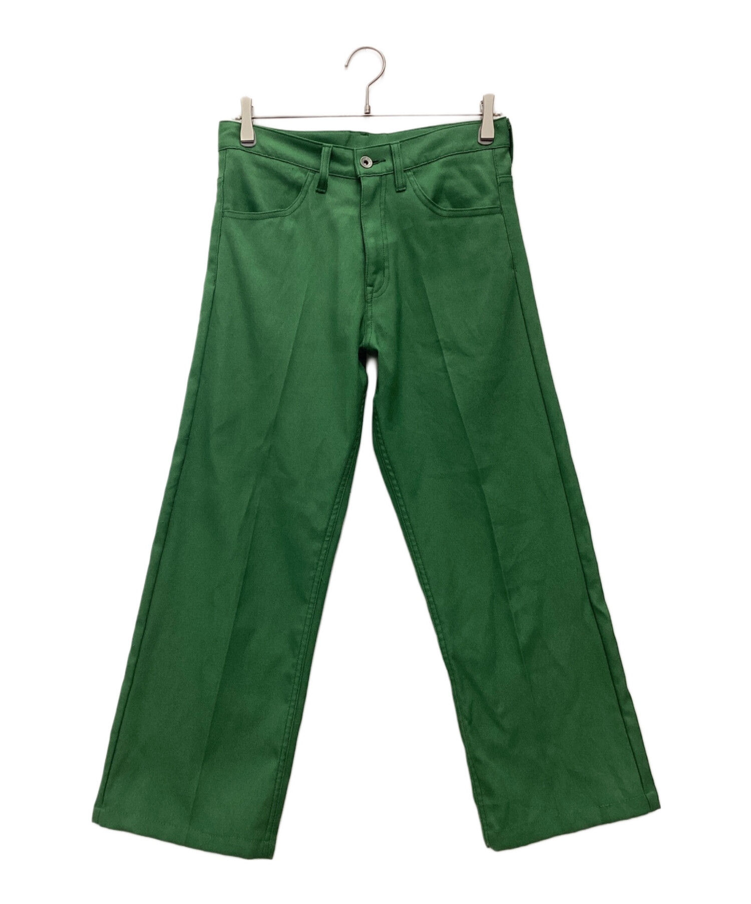 Dairiku ナイロンパンツ　グリーン　M 中古・古着通販】DAIRIKU (ダイリク) ストレートフラッシャープレスド