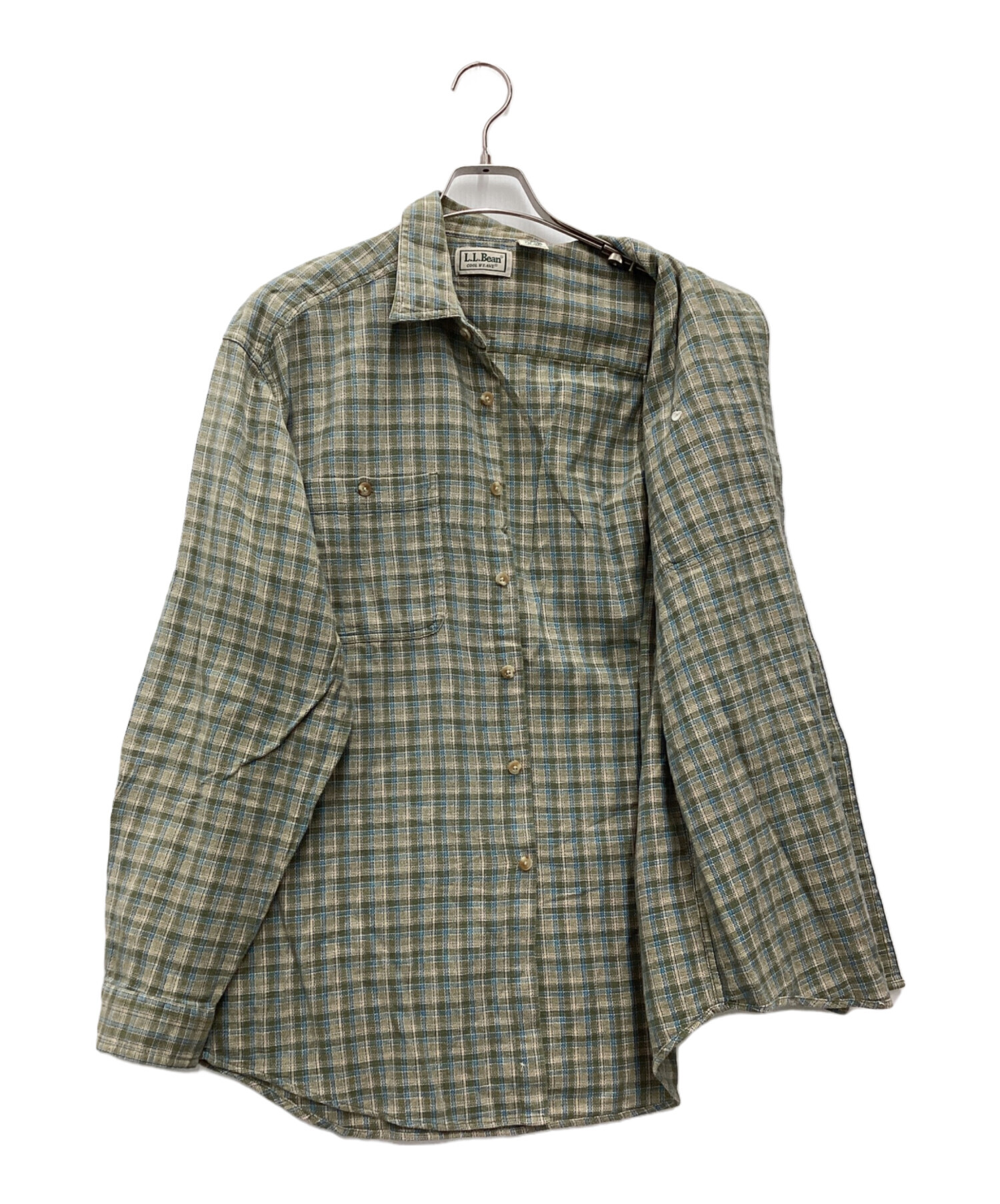 中古・古着通販】L.L.Bean (エルエルビーン) オープンカラーシャツ 90s