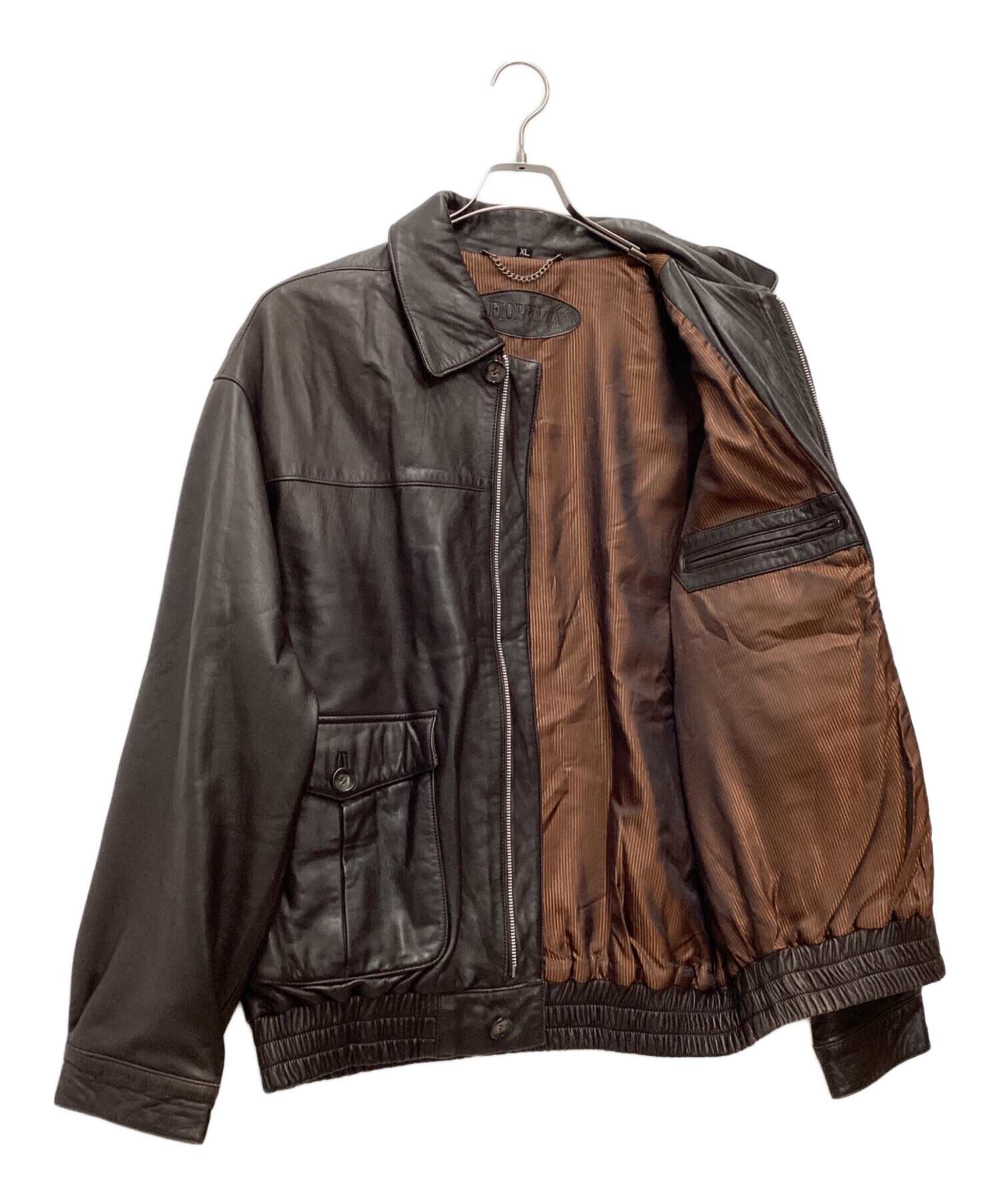 NOVESPAZIO NOBORU YAMAFUJI レザージャケット　古着 中古・古着通販】FIORENZA (-) レザージャケット ブラウン サイズ:SIZE