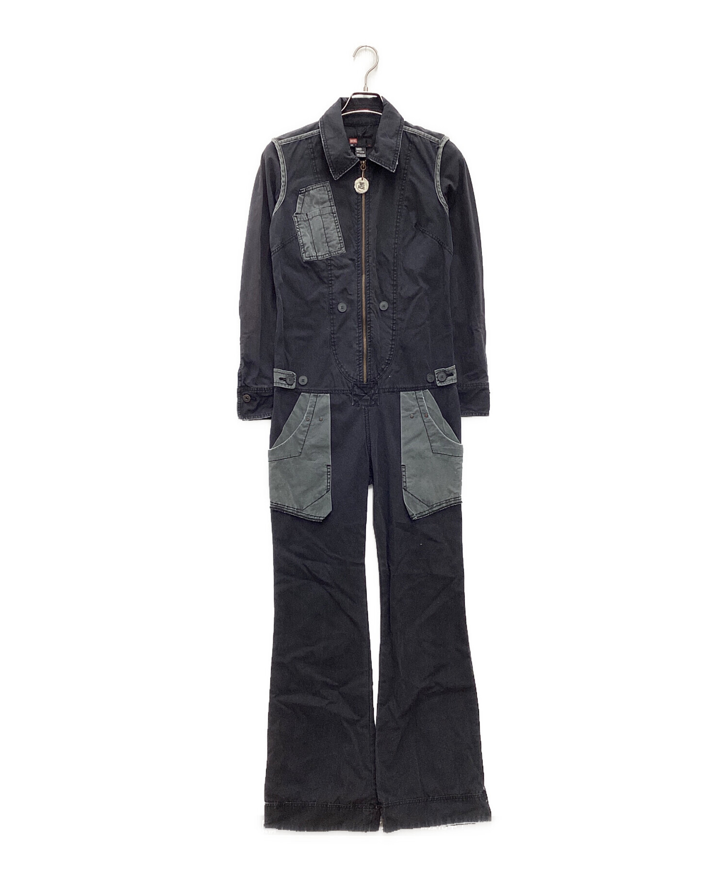 中古・古着通販】DIESEL (ディーゼル) つなぎ 00S ブラック サイズ 