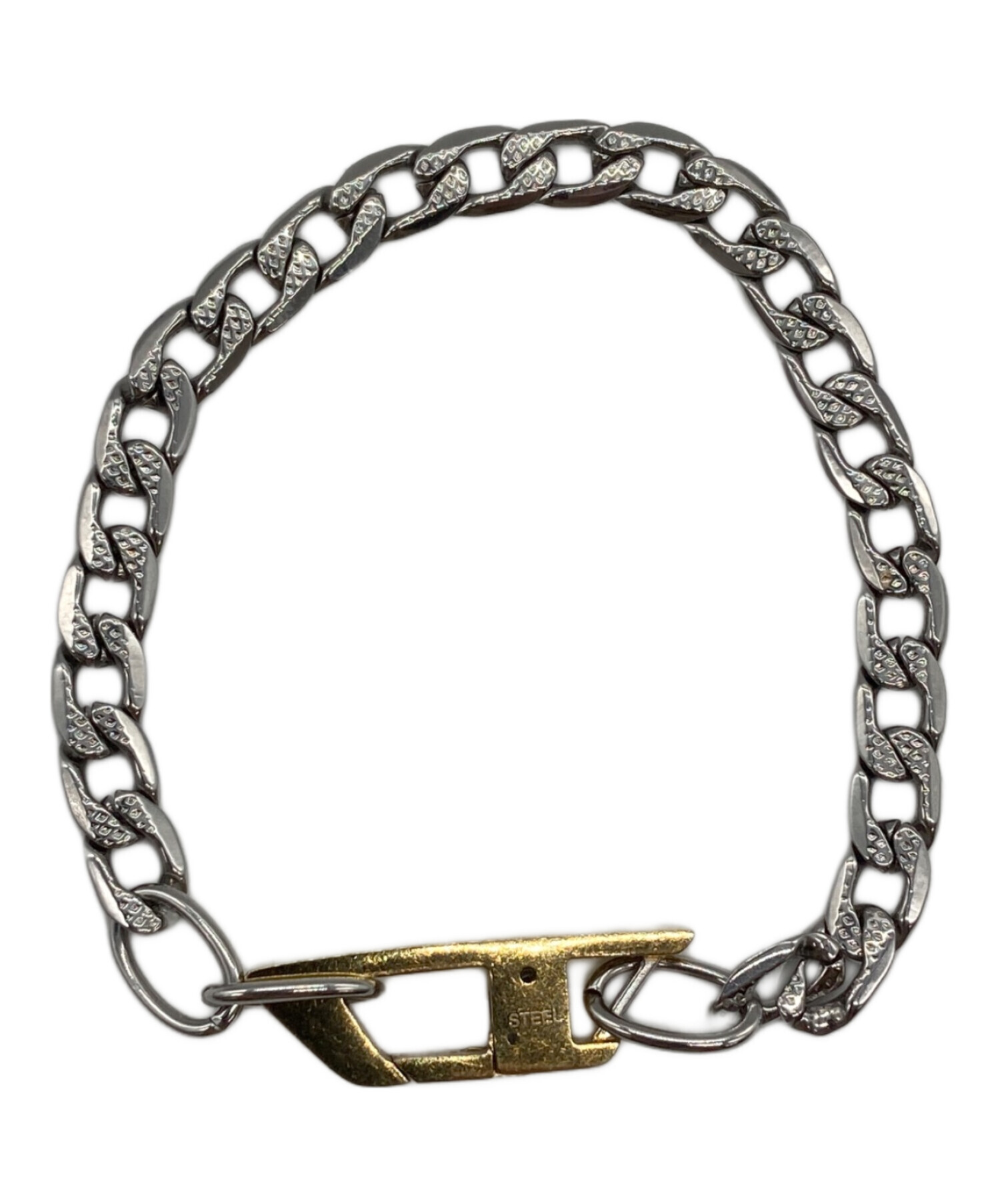 中古・古着通販】DIESEL (ディーゼル) ブレスレット シルバー×ゴールド