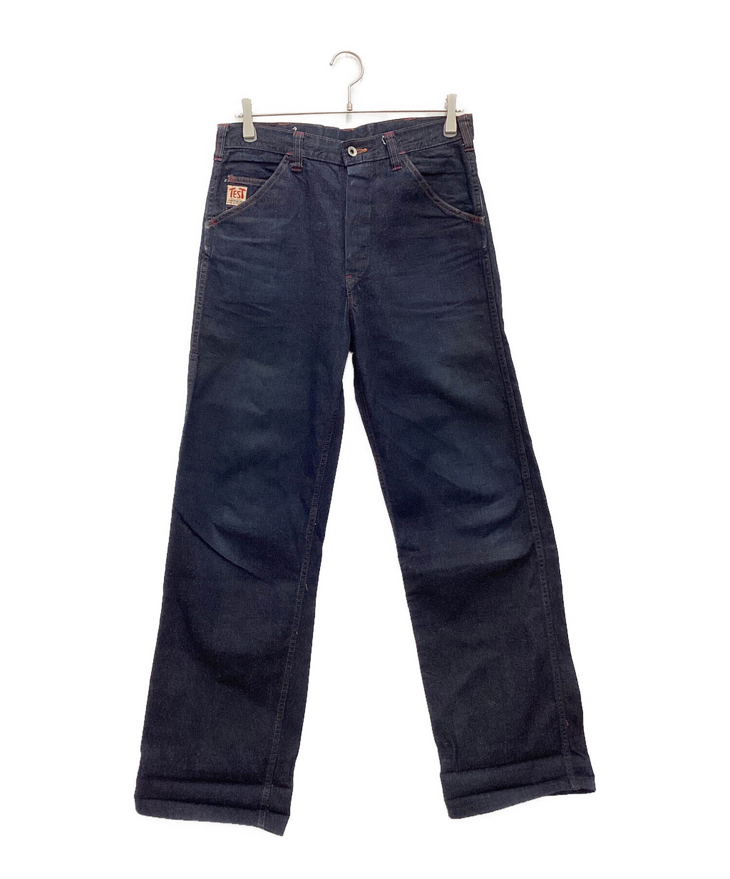 中古・古着通販】TEST (テスト) デニムパンツ 月桂樹ボタン 推定復刻