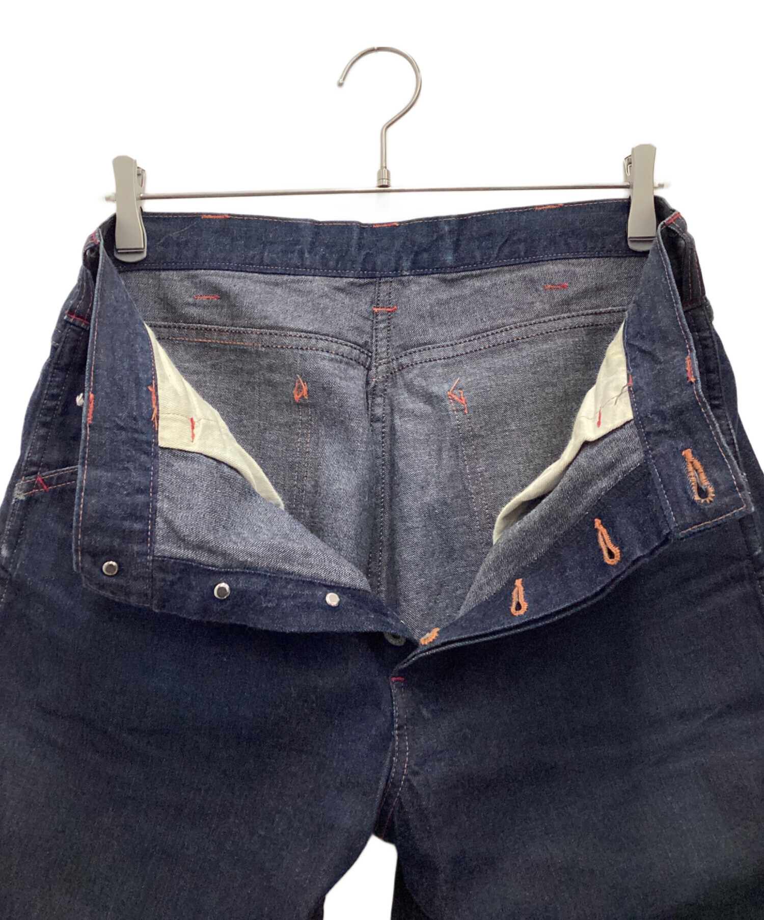 中古・古着通販】TEST (テスト) デニムパンツ 月桂樹ボタン 推定復刻