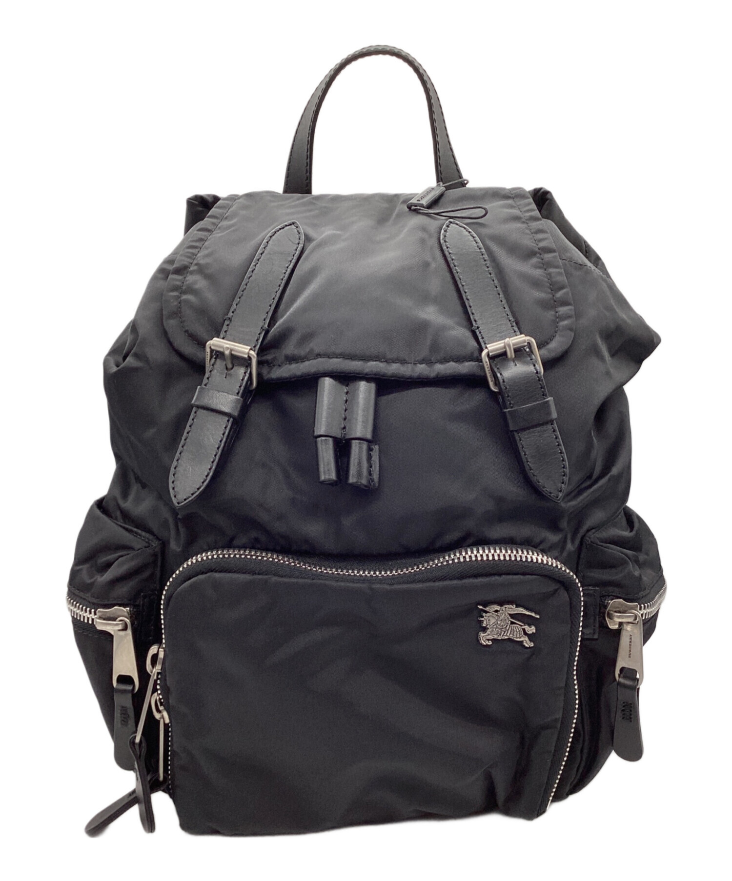 再購入用　BURBERRY ブラック バックパック 中古・古着通販】BURBERRY (バーバリー) リュック ブラック｜ブランド