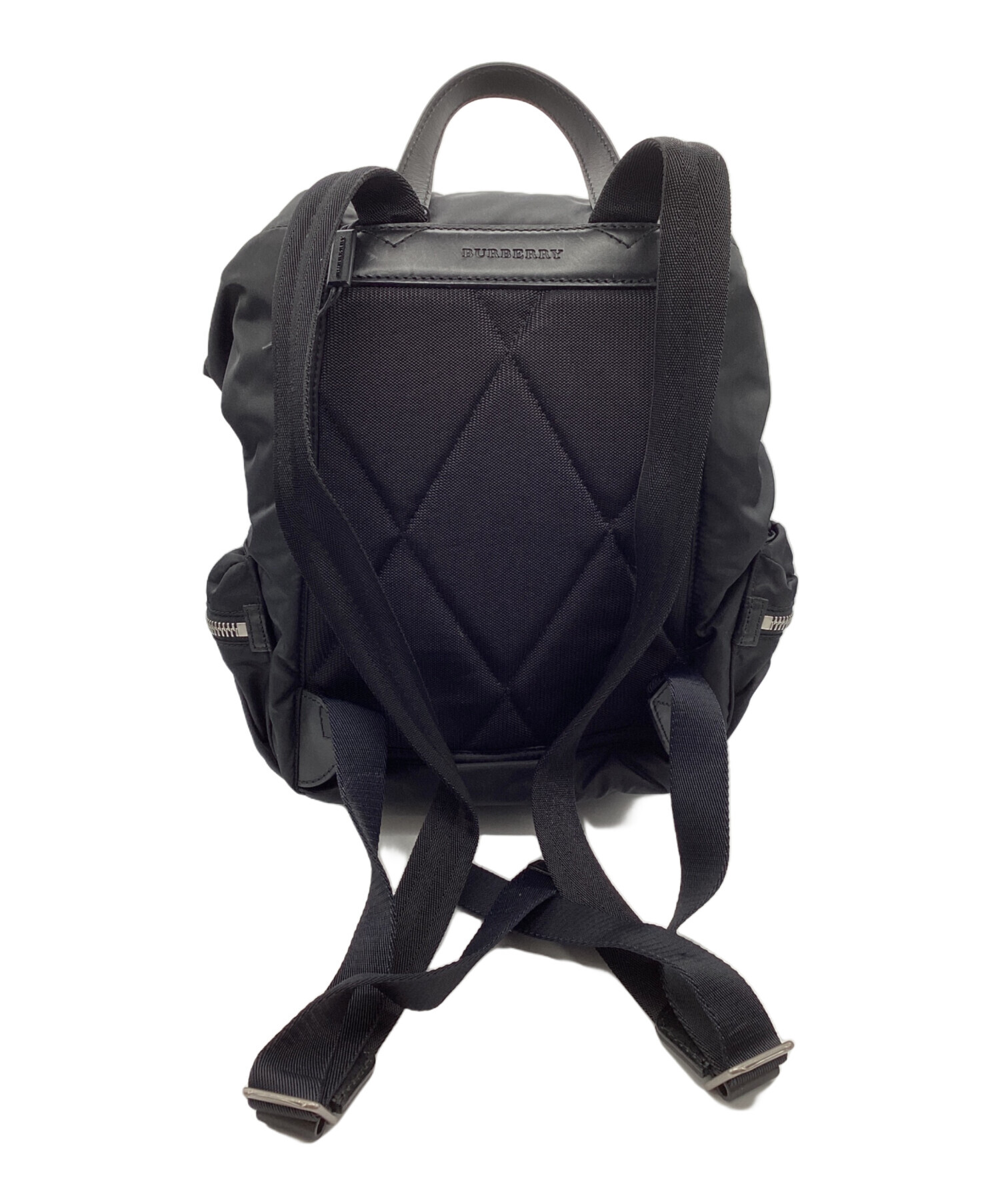 【りんりん】バーバリー　リュック・バックパック　黒　使用中古品 中古・古着通販】BURBERRY (バーバリー) リュック ブラック｜ブランド