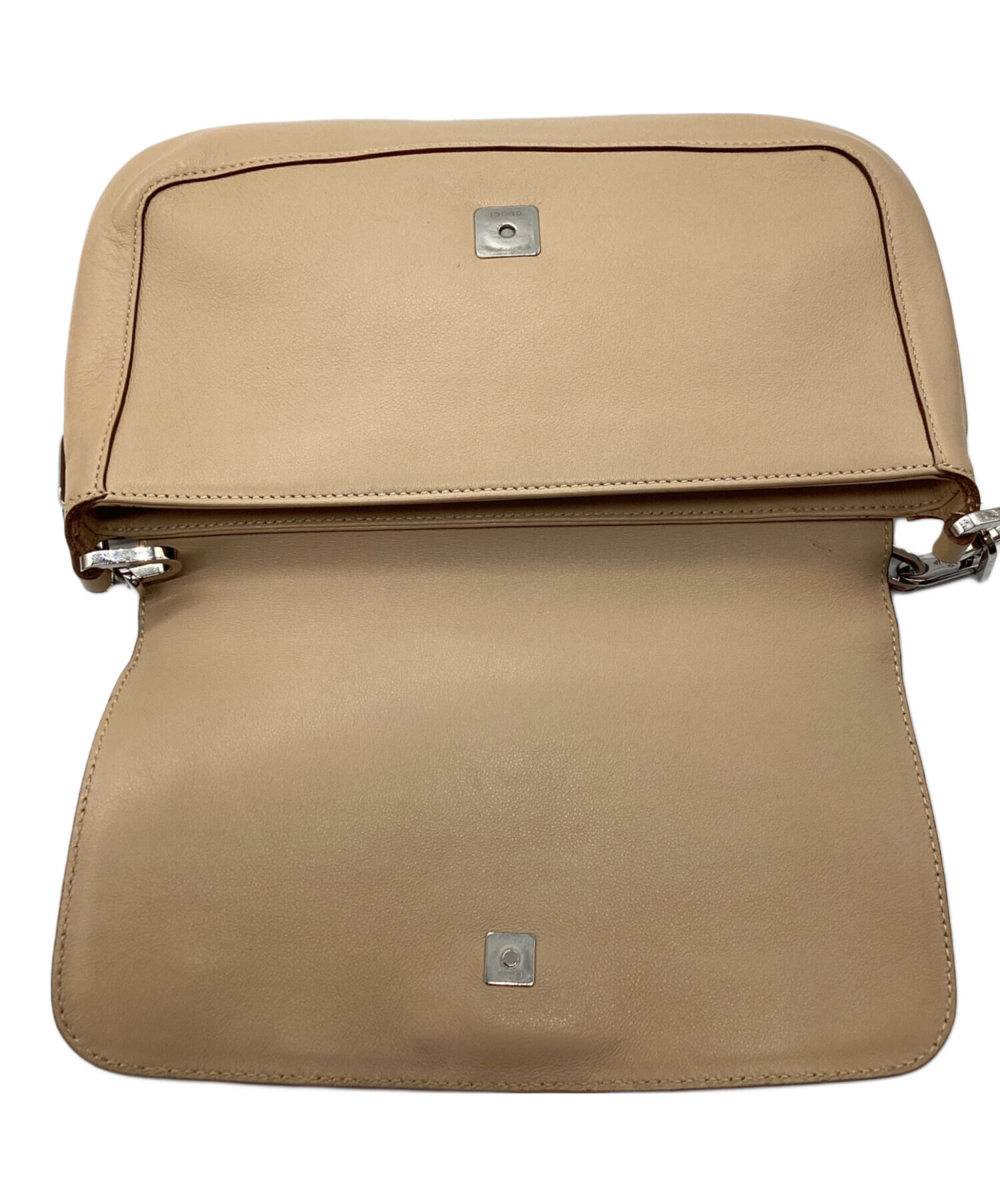 中古・古着通販】GUCCI (グッチ) チェーンショルダーバッグ ベージュ