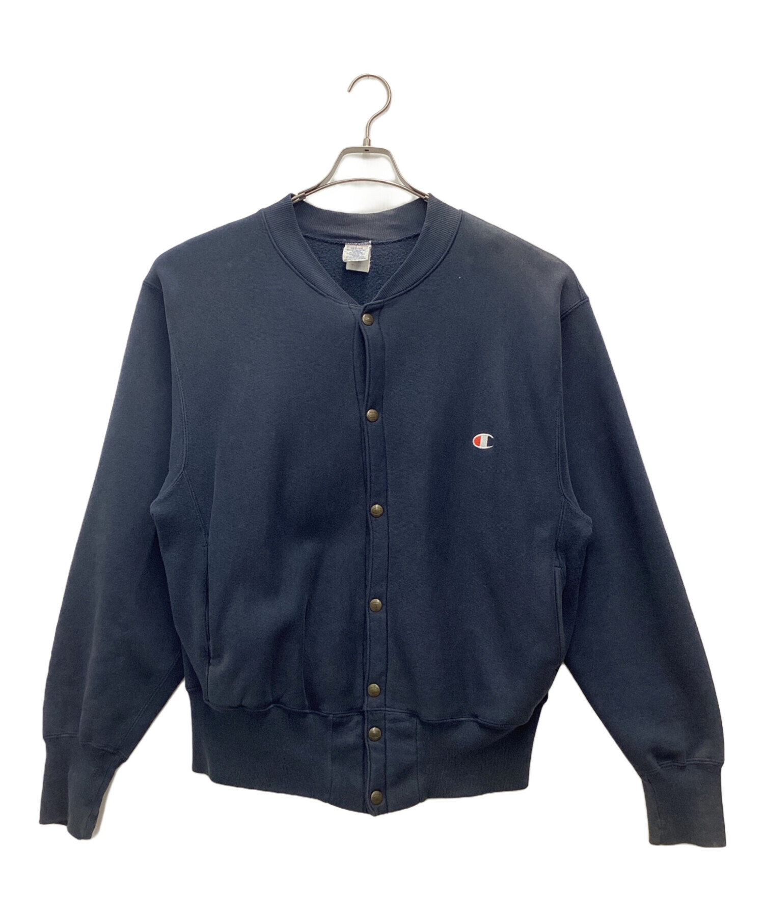 80年代 USA製 Champion チャンピオン スウェット スナップカーディガン ネイビー(メンズ XL)中古 古着 V1957 中古・古着通販】Champion (チャンピオン) スナップカーディガン 90's