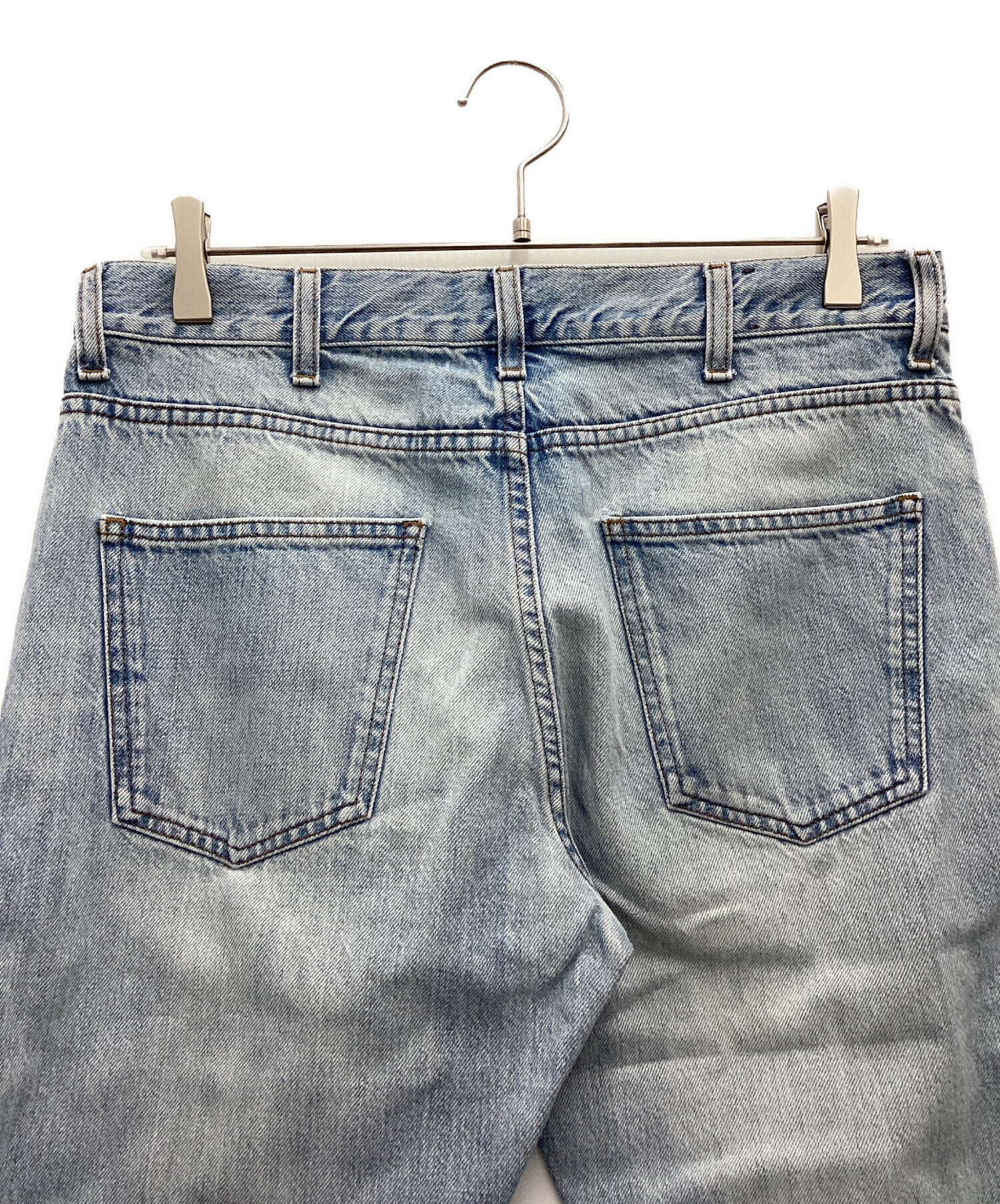 中古・古着通販】GUCCI (グッチ) デニムパンツ シェリーライン スカイ