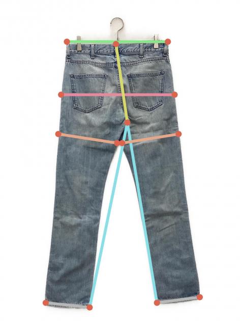 中古・古着通販】GUCCI (グッチ) デニムパンツ シェリーライン スカイ