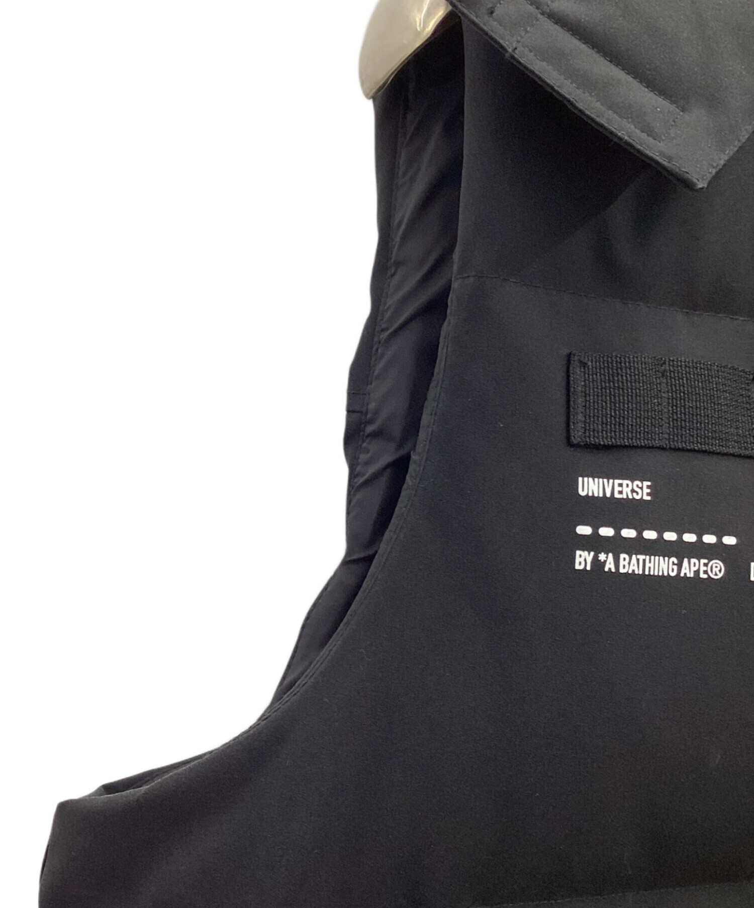 A BATHING APE フード付きダウンベスト ブラック L SIZE 中古・古着通販】AAPE BY A BATHING APE (エーエイプ バイ ア