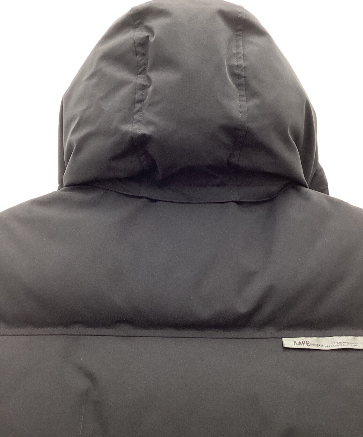 A BATHING APE フード付きダウンベスト ブラック L SIZE A BATHING APE フード付きダウンベスト ブラック L SIZE V118