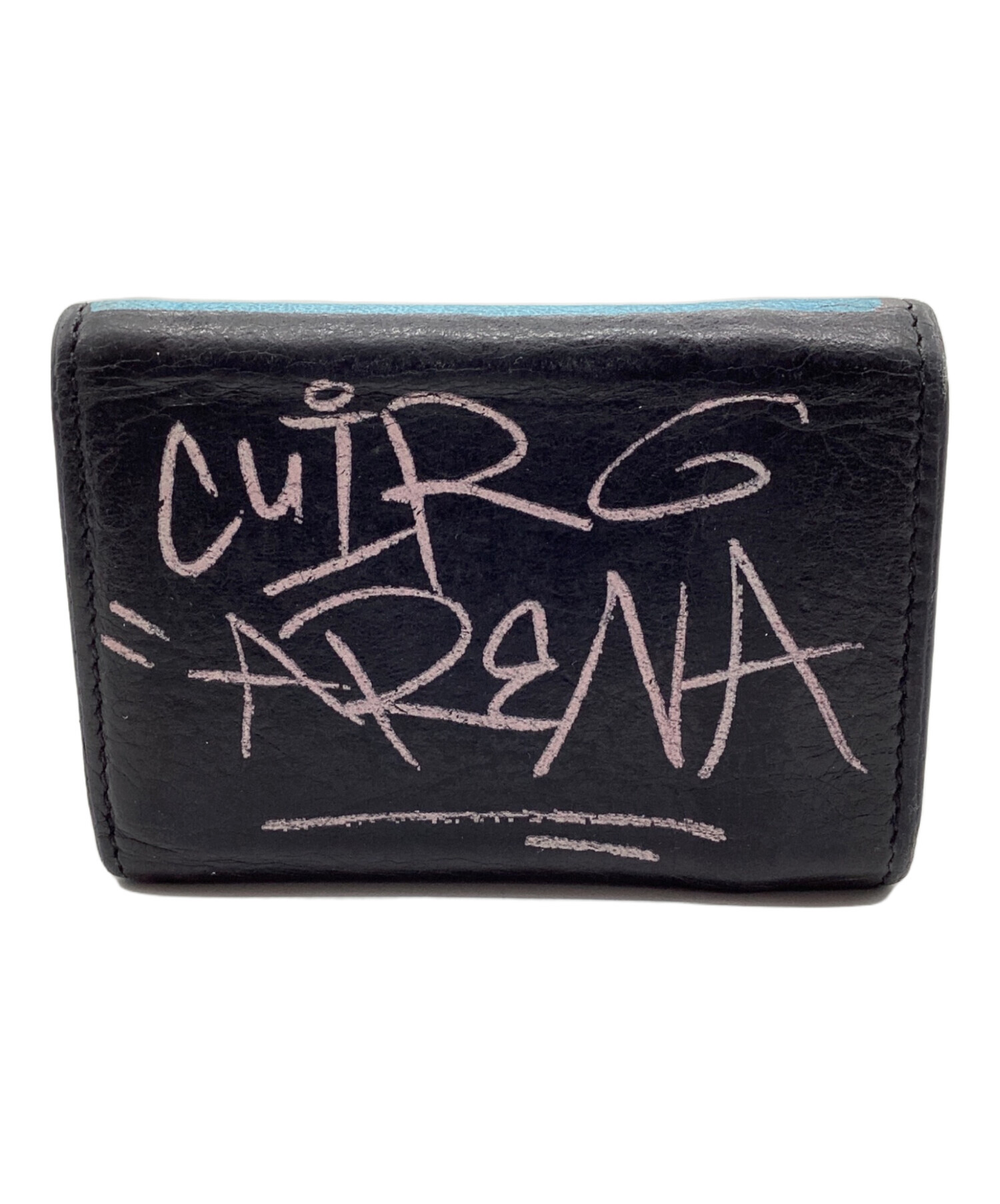 中古・古着通販】BALENCIAGA (バレンシアガ) 3つ折り財布 ブラック