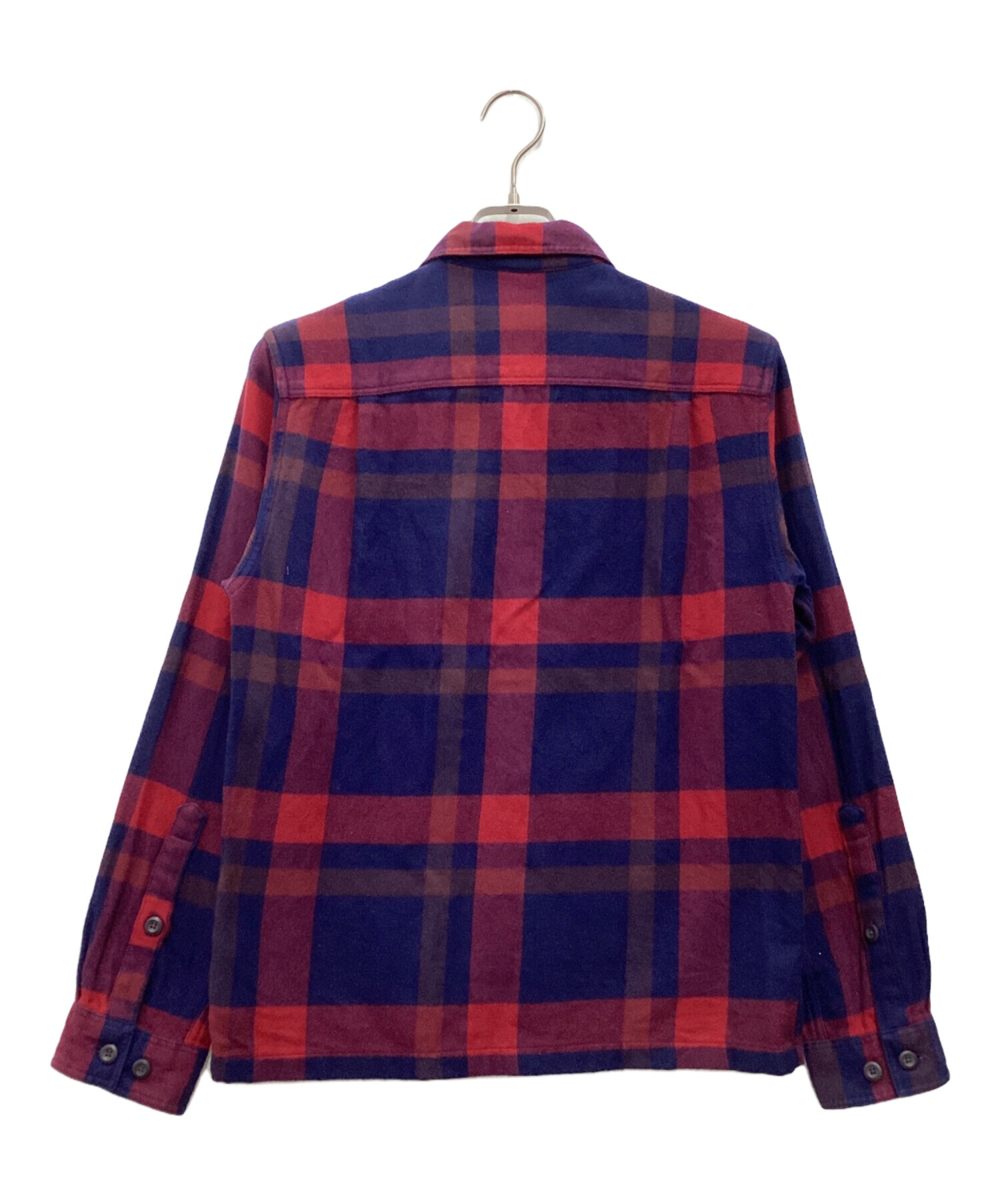 中古・古着通販】Patagonia (パタゴニア) 長袖シャツ レッド×ネイビー 