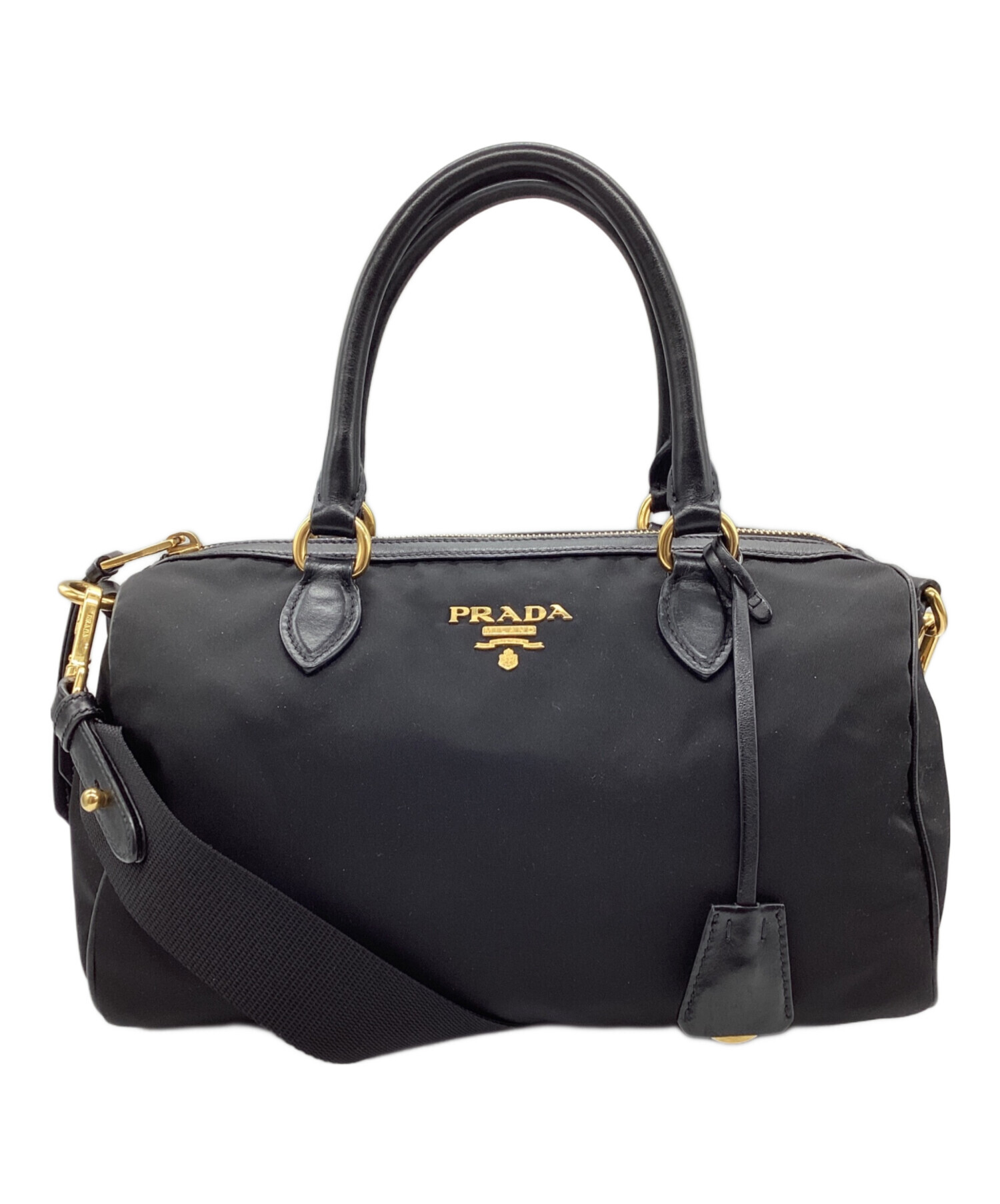 中古・古着通販】PRADA (プラダ) ミニボストンバッグ ブラック