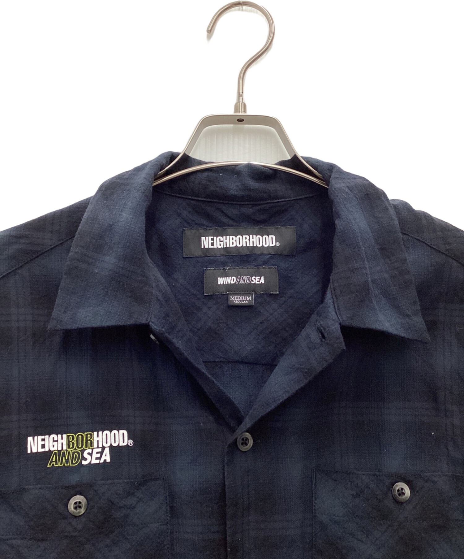 NEIGHBORHOOD ネイビー 長袖シャツ L 新品未使用 中古・古着通販】NEIGHBORHOOD (ネイバーフッド) WIND AND SEA (ウィン