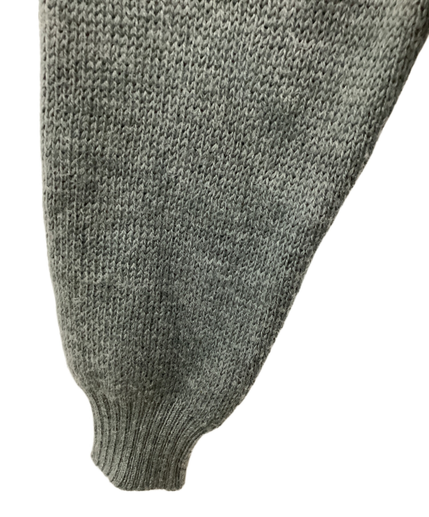 中古・古着通販】MILITARY (ミリタリー) ハーフジップニット グリーン