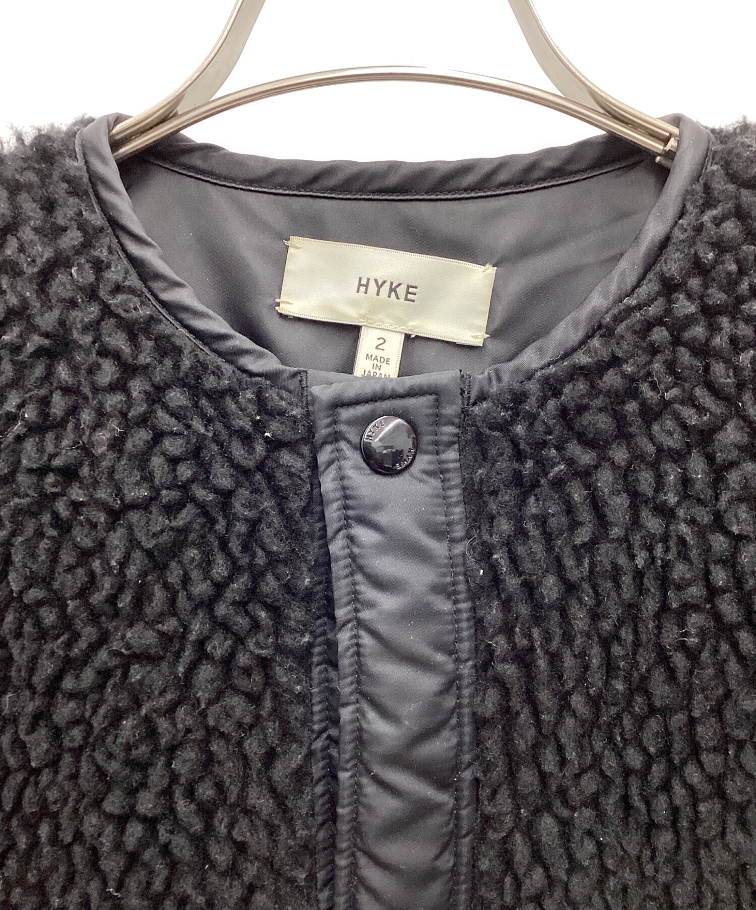中古・古着通販】HYKE (ハイク) フリースジャケット ブラック サイズ