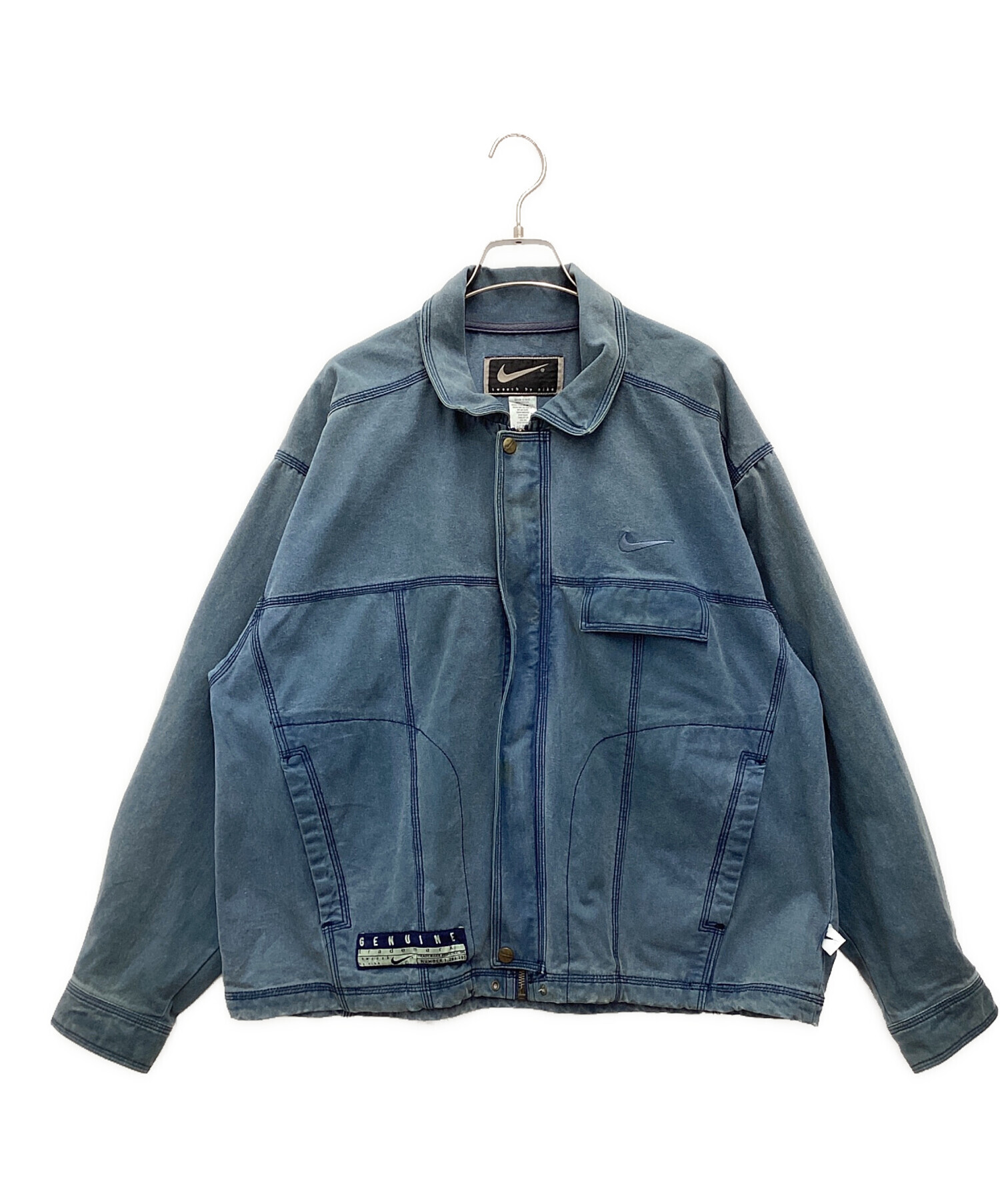 中古・古着通販】NIKE (ナイキ) ジップジャケット スカイブルー サイズ