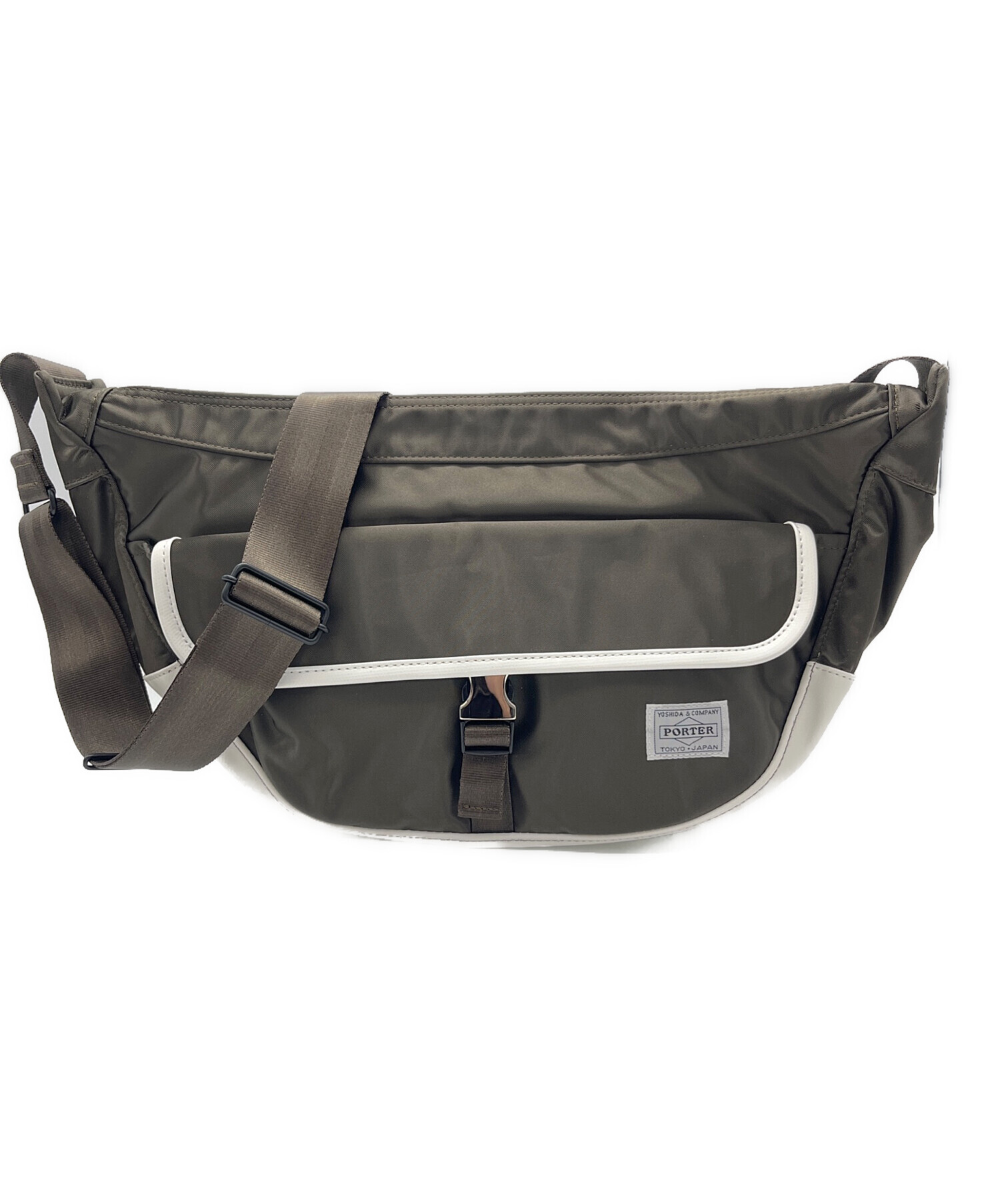 中古・古着通販】PORTER (ポーター) ボディバッグ ダークブラウン 
