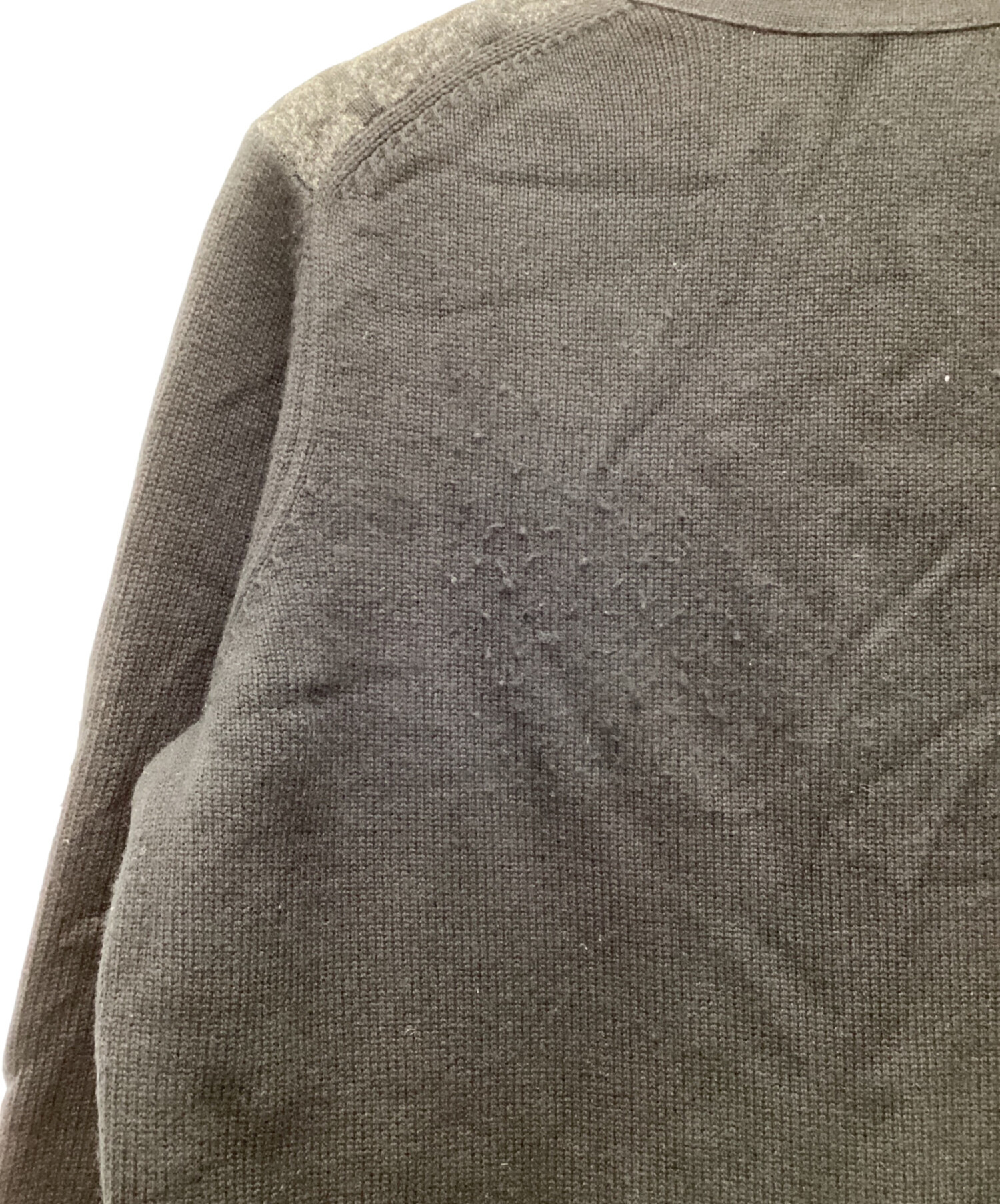 美品 COACH コーチ シグネチャー Vネック ウールニットカーディガン CD486 サイズS ブラック レディース 古着 中古 USED 中古・古着通販】COACH (コーチ) シグネチャーニットカーディガン