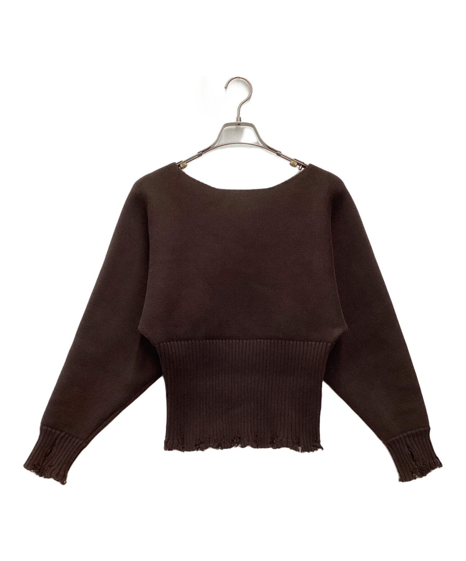 中古・古着通販】RIM.ARK (リムアーク) Damage fit knit tops 厚手